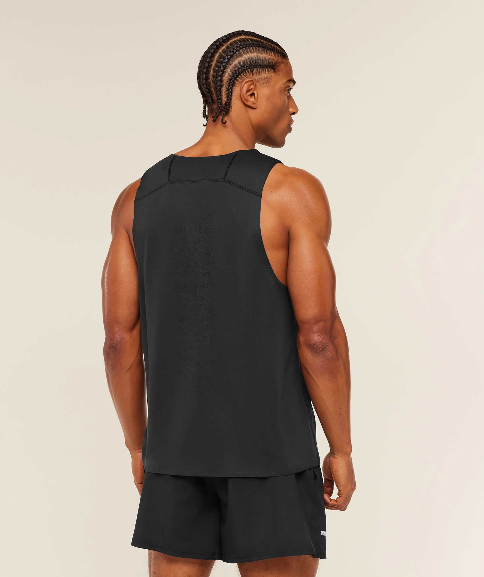 Gymshark Hybrid Engineered Jacquard Tank - Black - Image 3