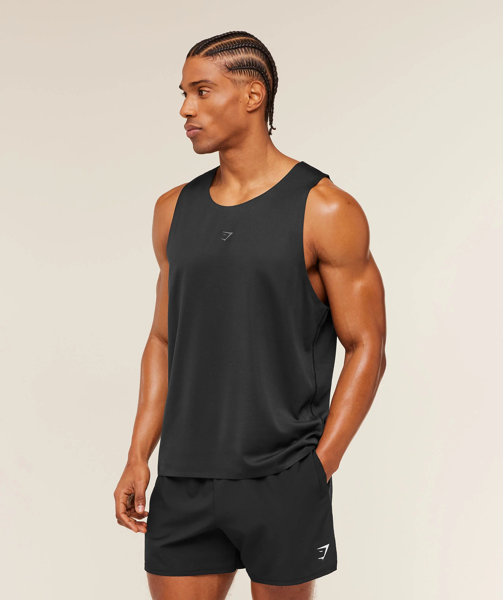 Gymshark Hybrid Engineered Jacquard Tank - Black - Image 4