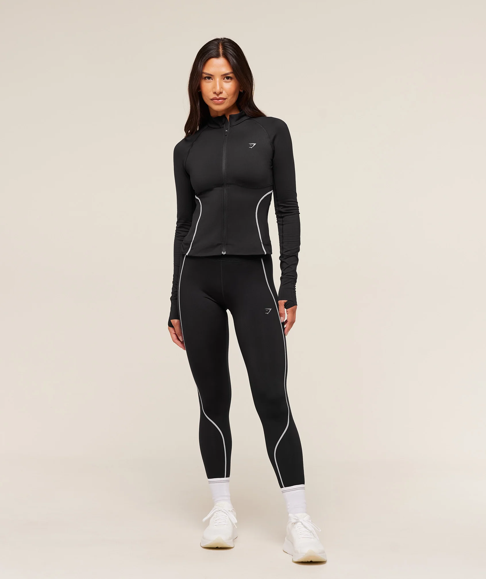 Gymshark Running Warmth Zip Up Jacket - Black - Image 4
