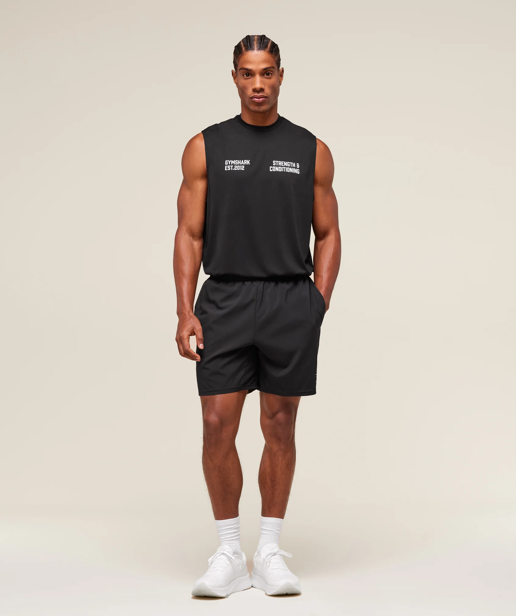 Gymshark S&C Graphic Cut Off Tank - Black - Image 7