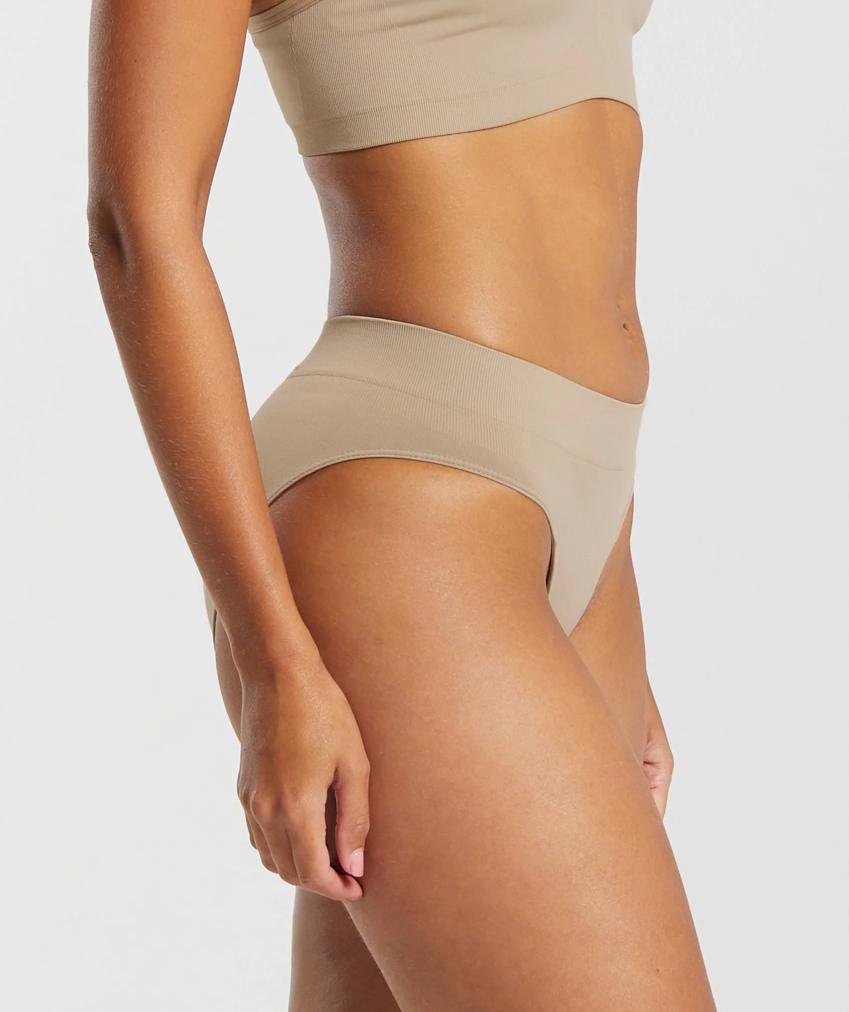 Gymshark Seamless Brief - Cement Brown - Image 3