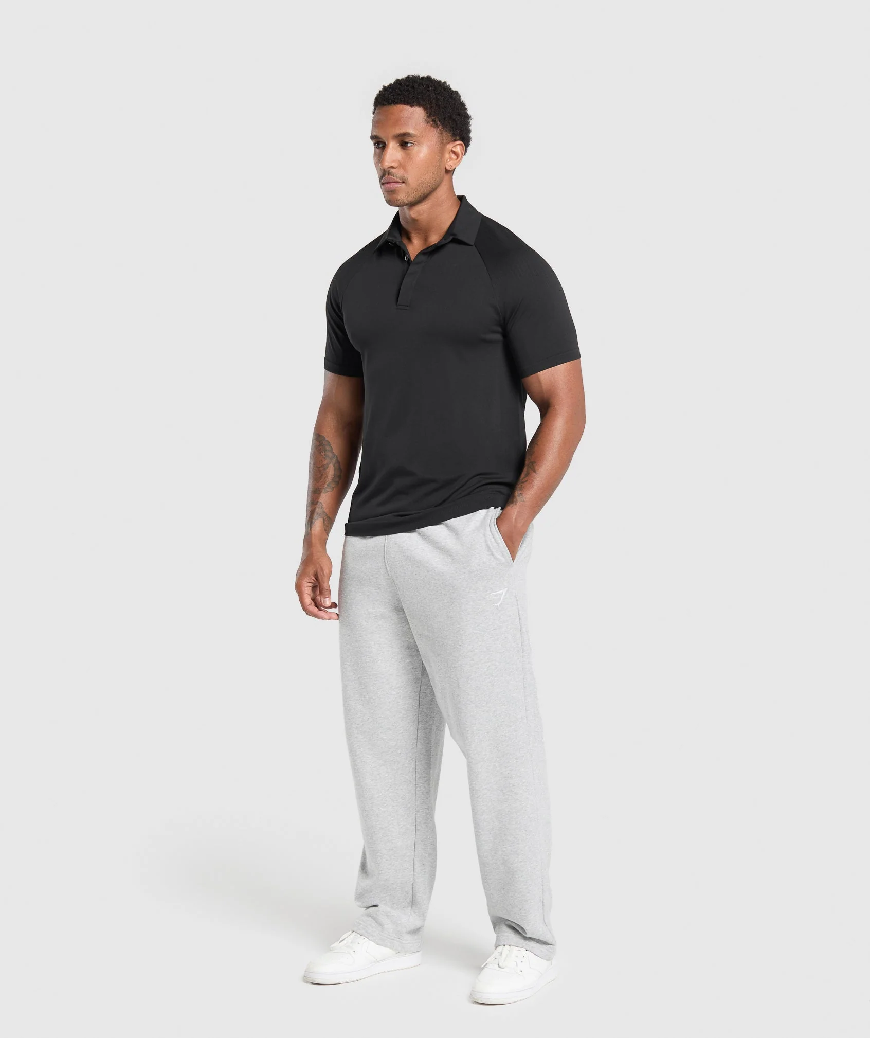 Gymshark Seamless Polo Shirt - Black - Image 4