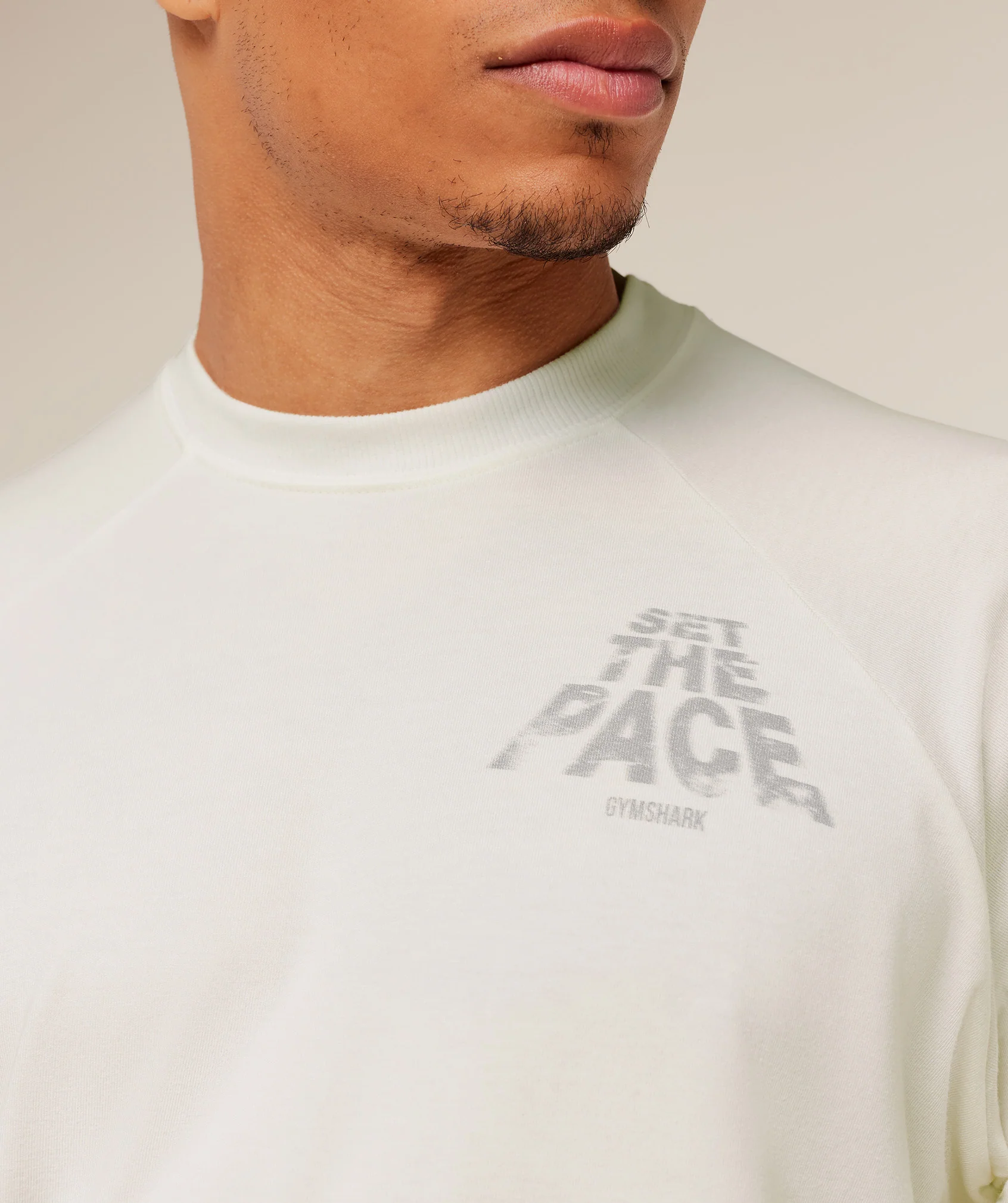 Gymshark Set The Pace Boxy T-Shirt - GS Soft White - Image 6