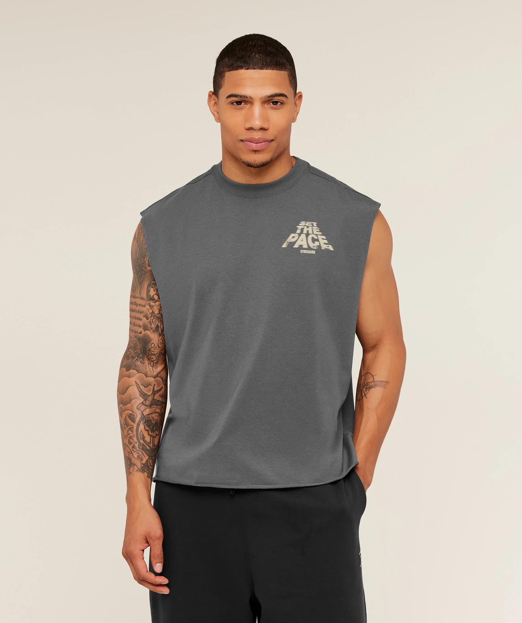 Gymshark Set The Pace Tank - Graphite Grey - Image 2