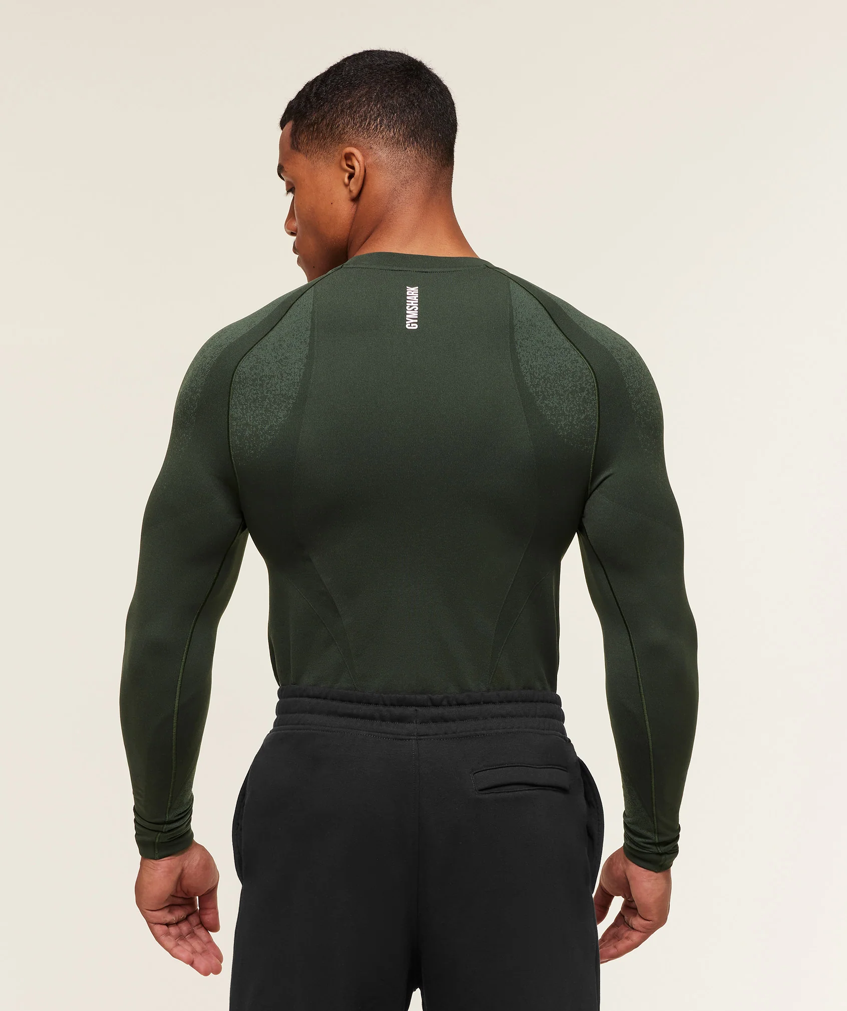 Gymshark Shadow Seamless Long Sleeve T-Shirt - Trail Green - Image 2