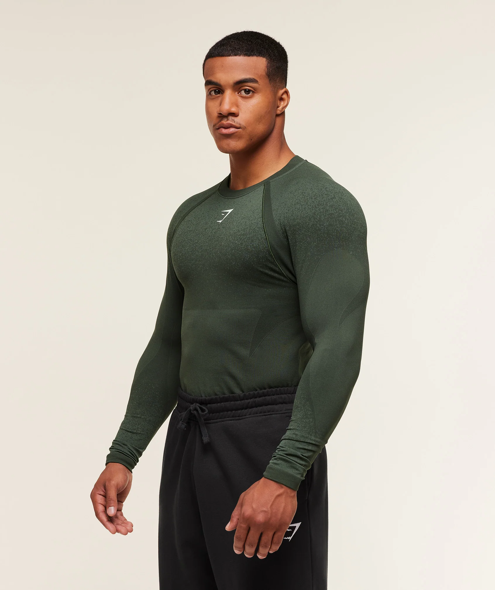 Gymshark Shadow Seamless Long Sleeve T-Shirt - Trail Green - Image 7