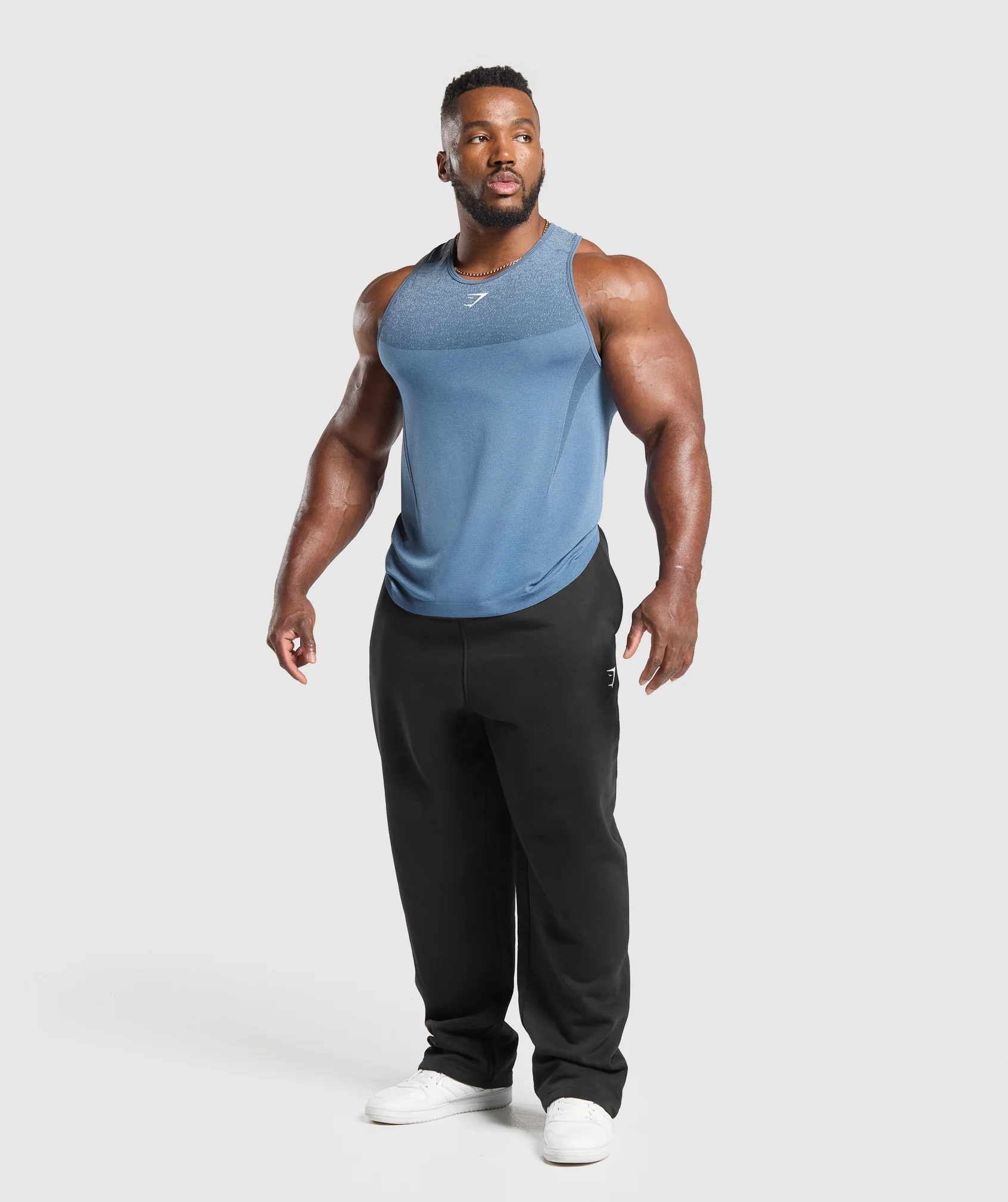 Gymshark Shadow Seamless Stringer - Faded Blue - Image 4