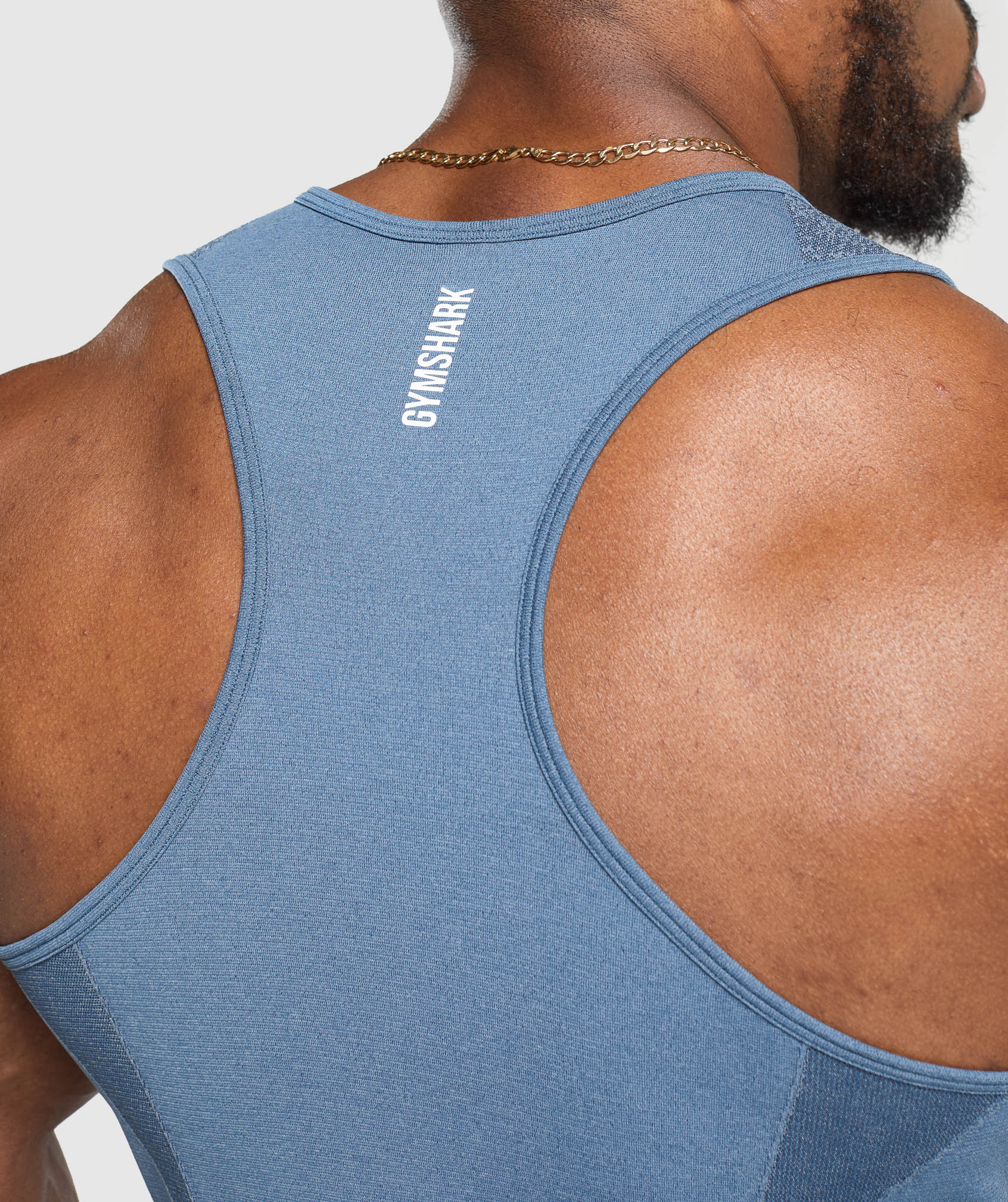 Gymshark Shadow Seamless Stringer - Faded Blue - Image 5