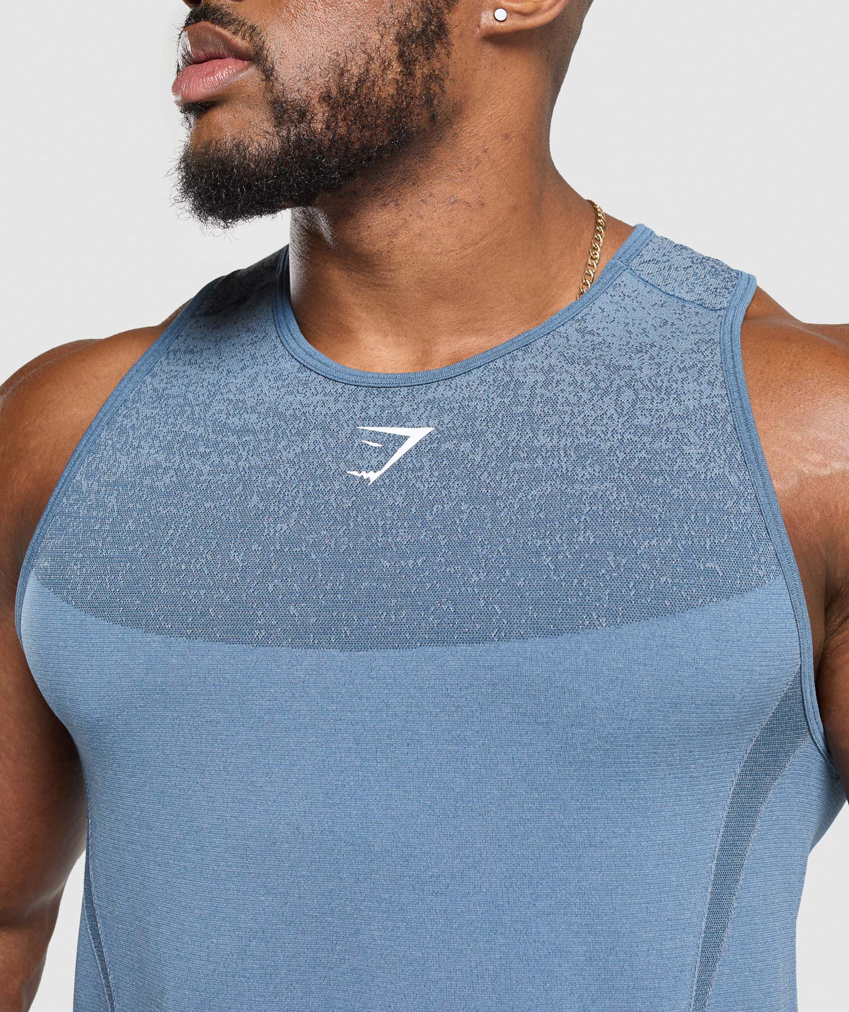 Gymshark Shadow Seamless Stringer - Faded Blue - Image 6