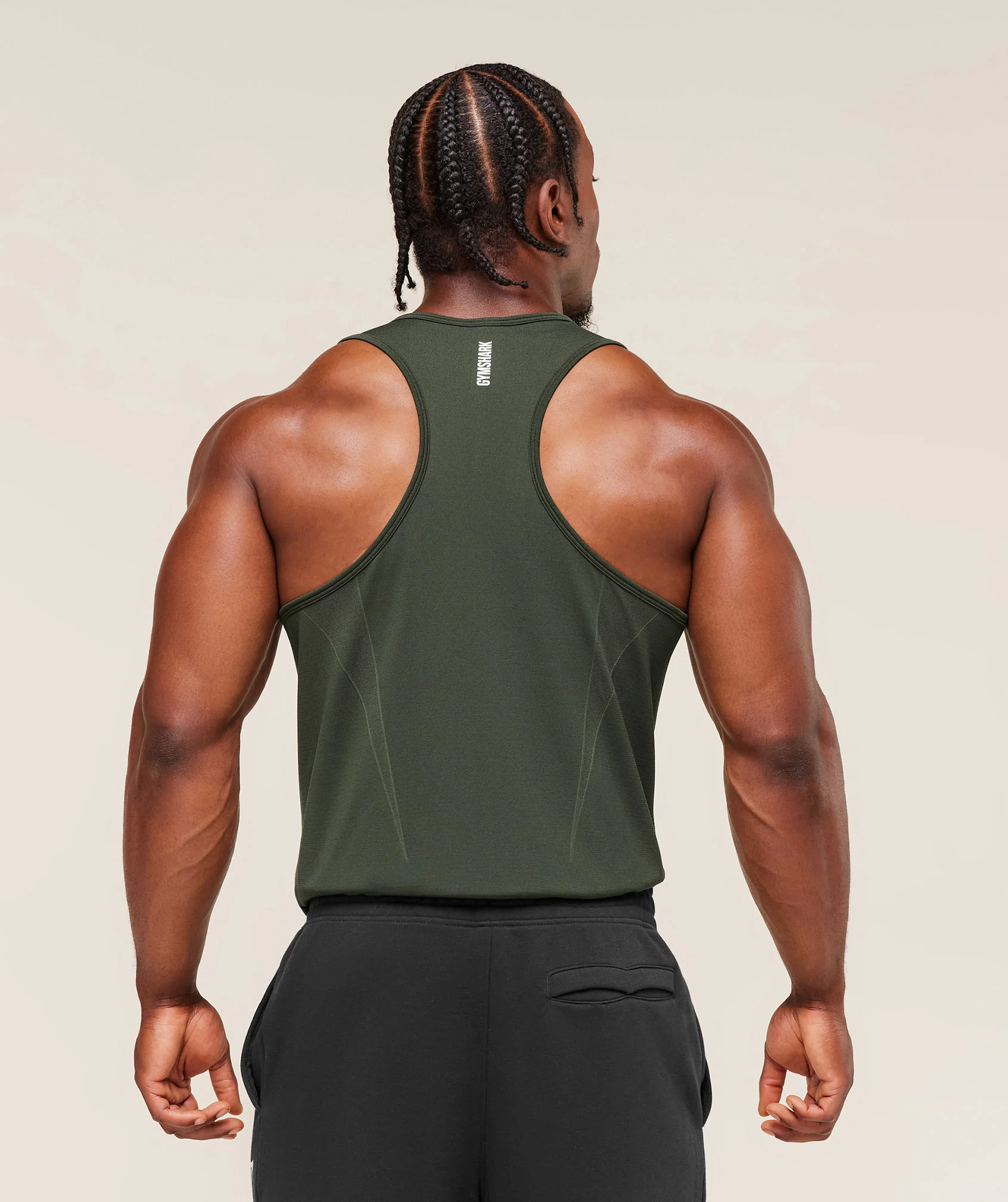 Gymshark Shadow Seamless Stringer - Trail Green - Image 2