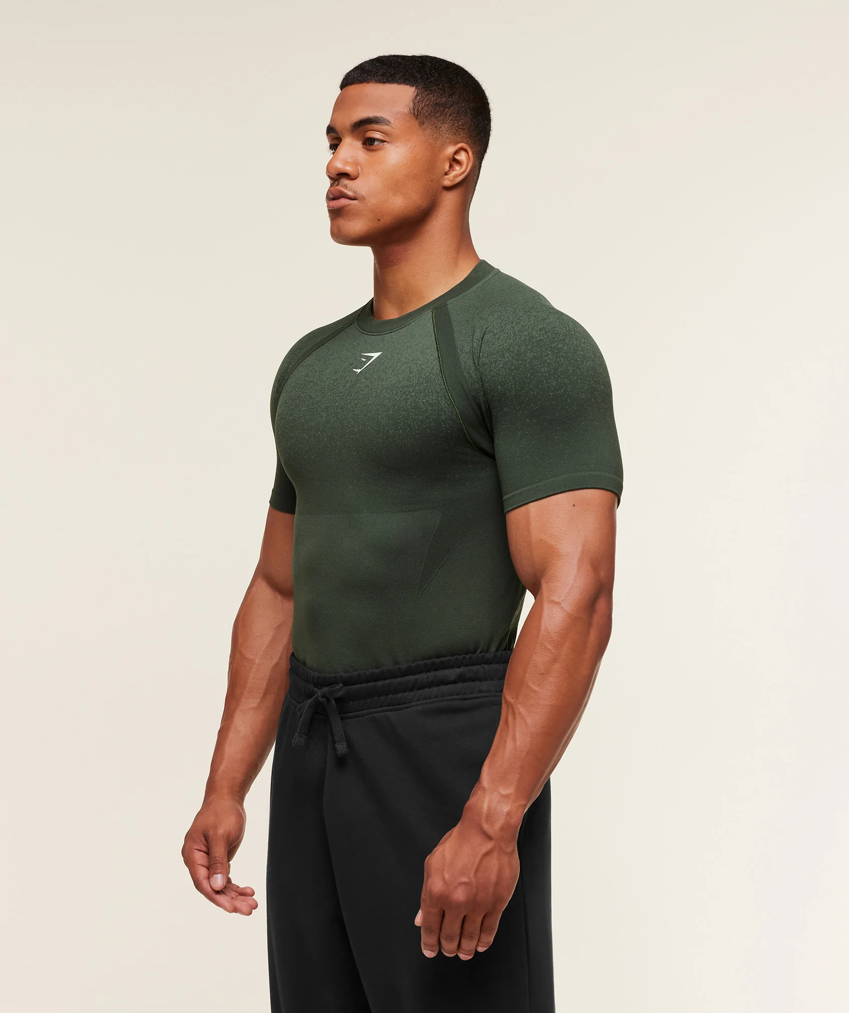 Gymshark Shadow Seamless T Shirt - Trail Green - Image 3