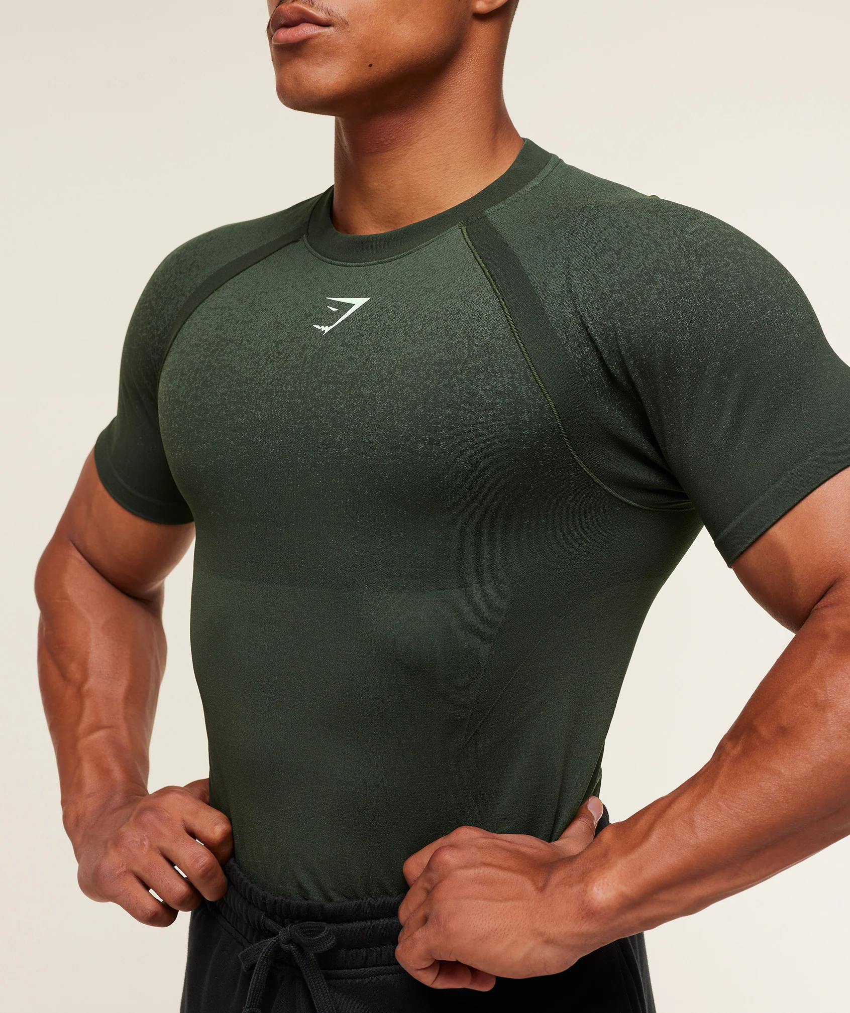 Gymshark Shadow Seamless T Shirt - Trail Green - Image 5