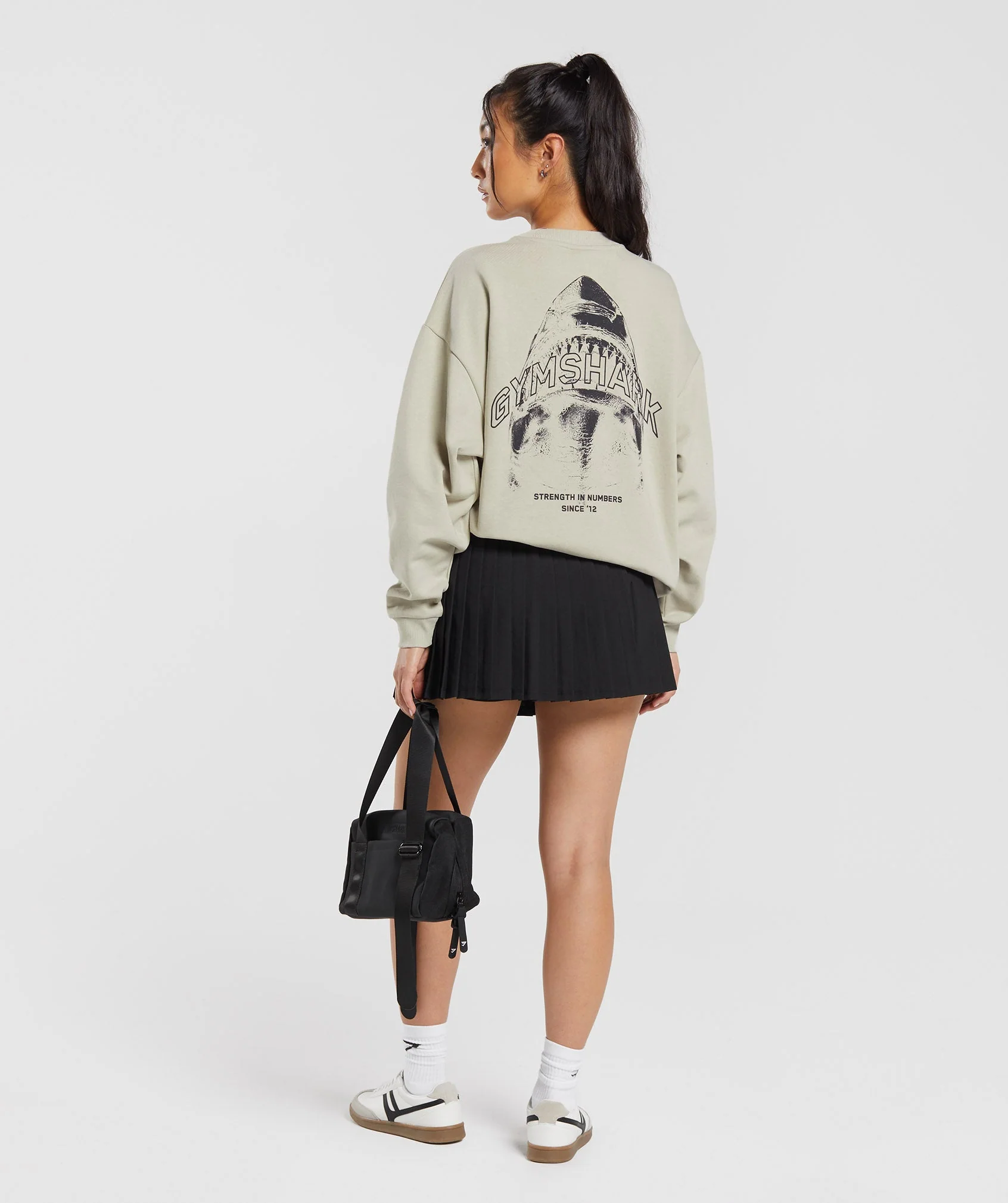 Gymshark Shark Attack Oversized Sweatshirt - Brown - Image 3