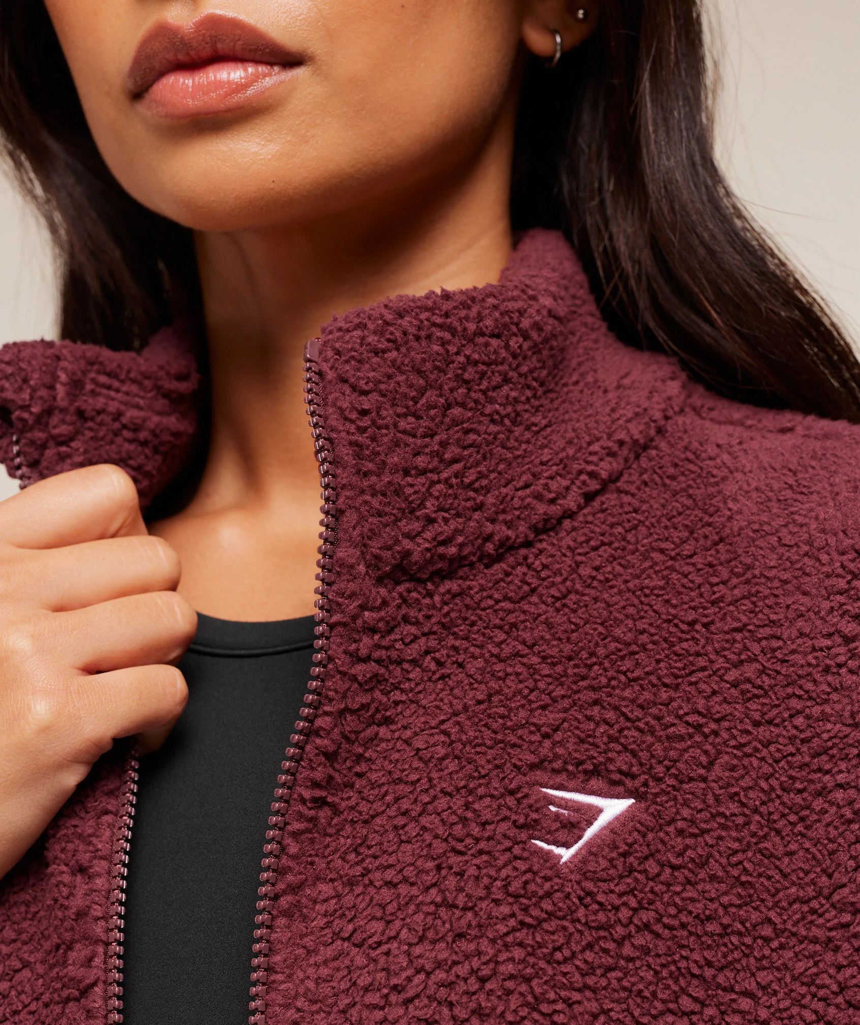 Gymshark Sherpa Gilet - Rich Maroon - Image 6