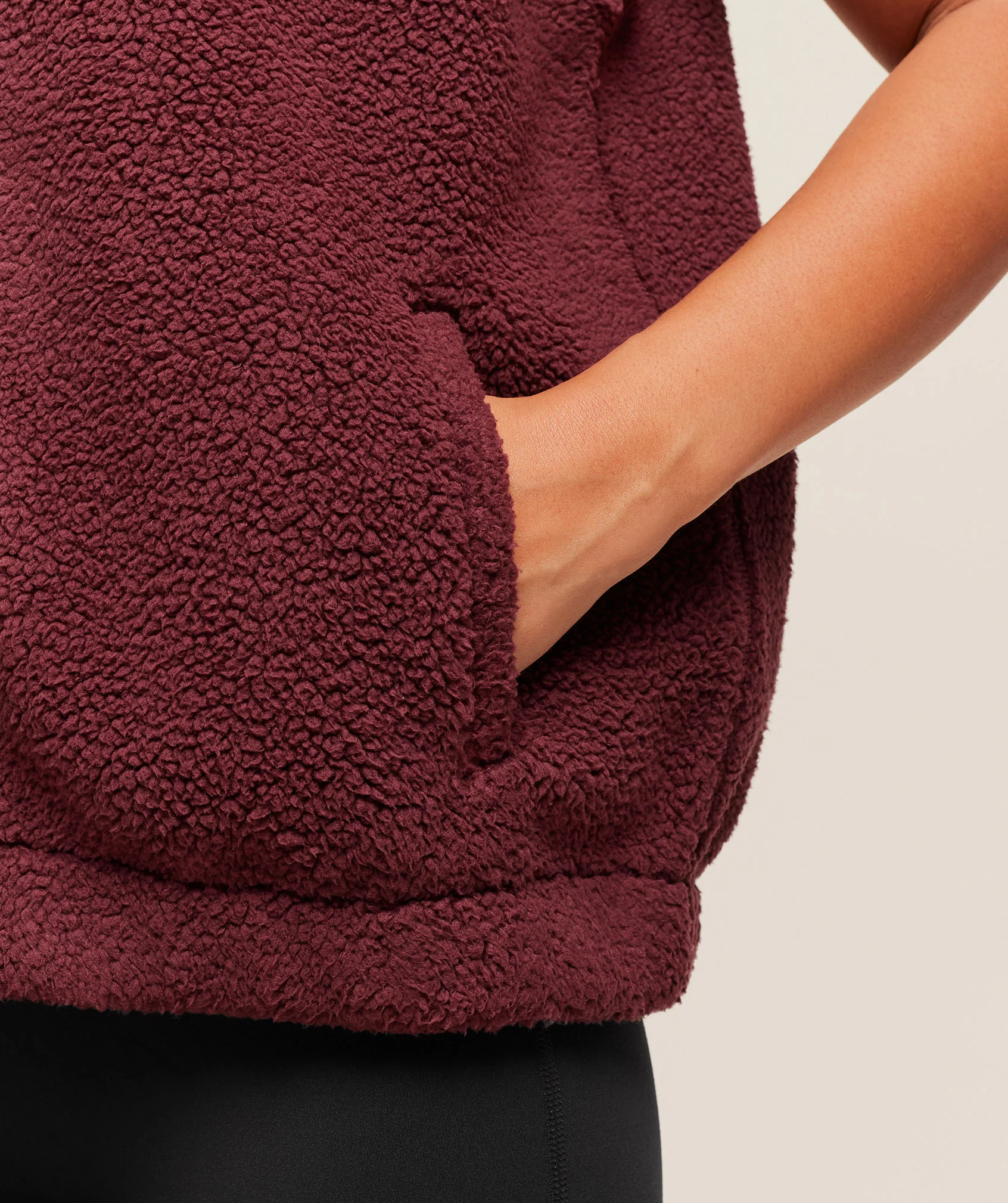 Gymshark Sherpa Gilet - Rich Maroon - Image 7