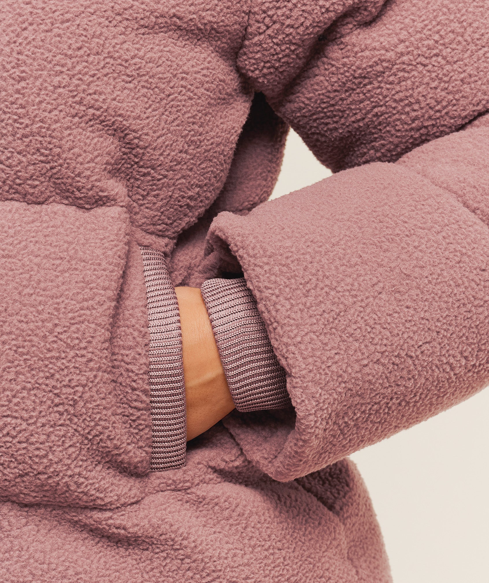 Gymshark Sherpa Puffer Jacket - Chestnut Pink - Image 6