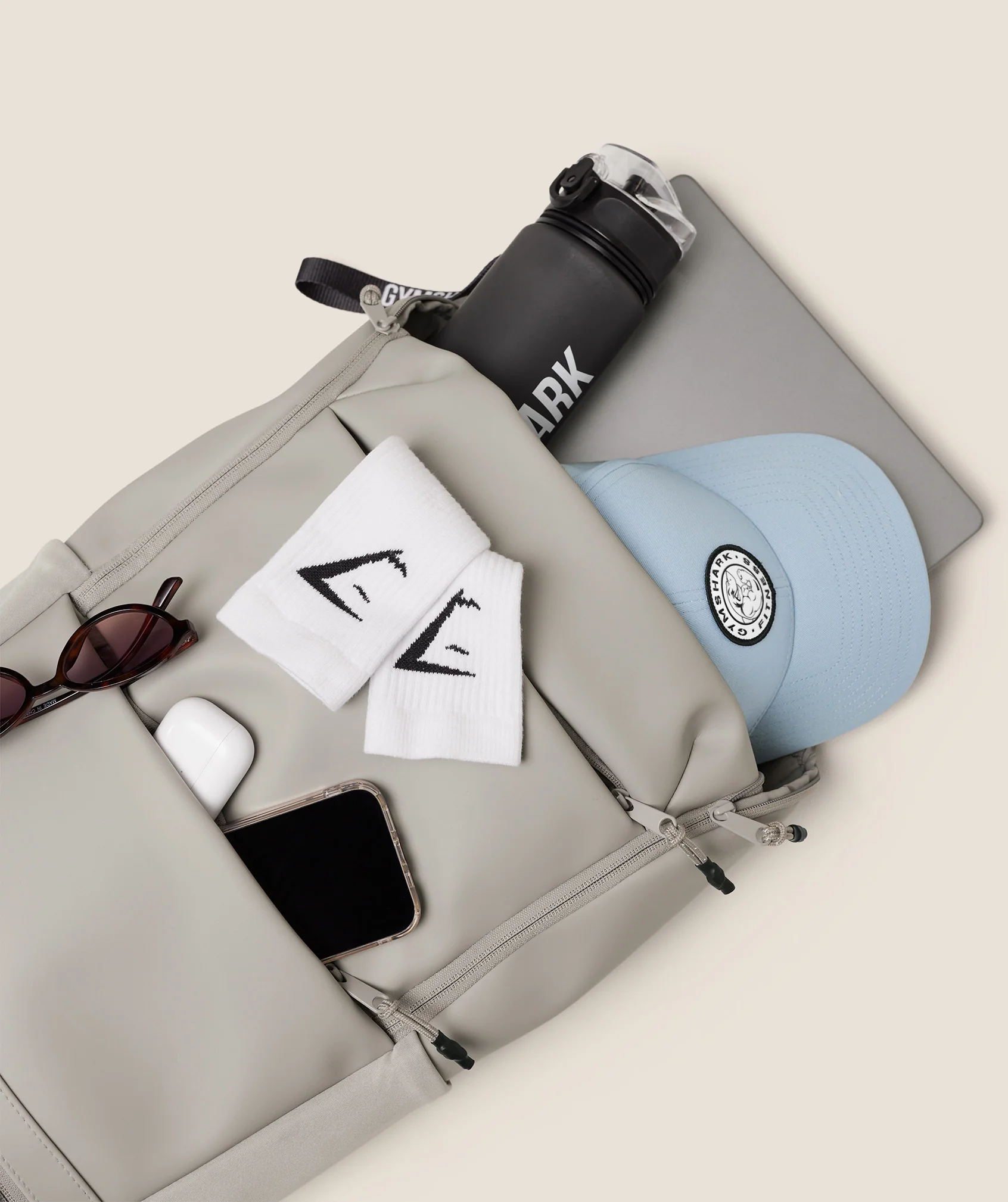 Gymshark Sleek Backpack - Mushroom Grey - Image 4