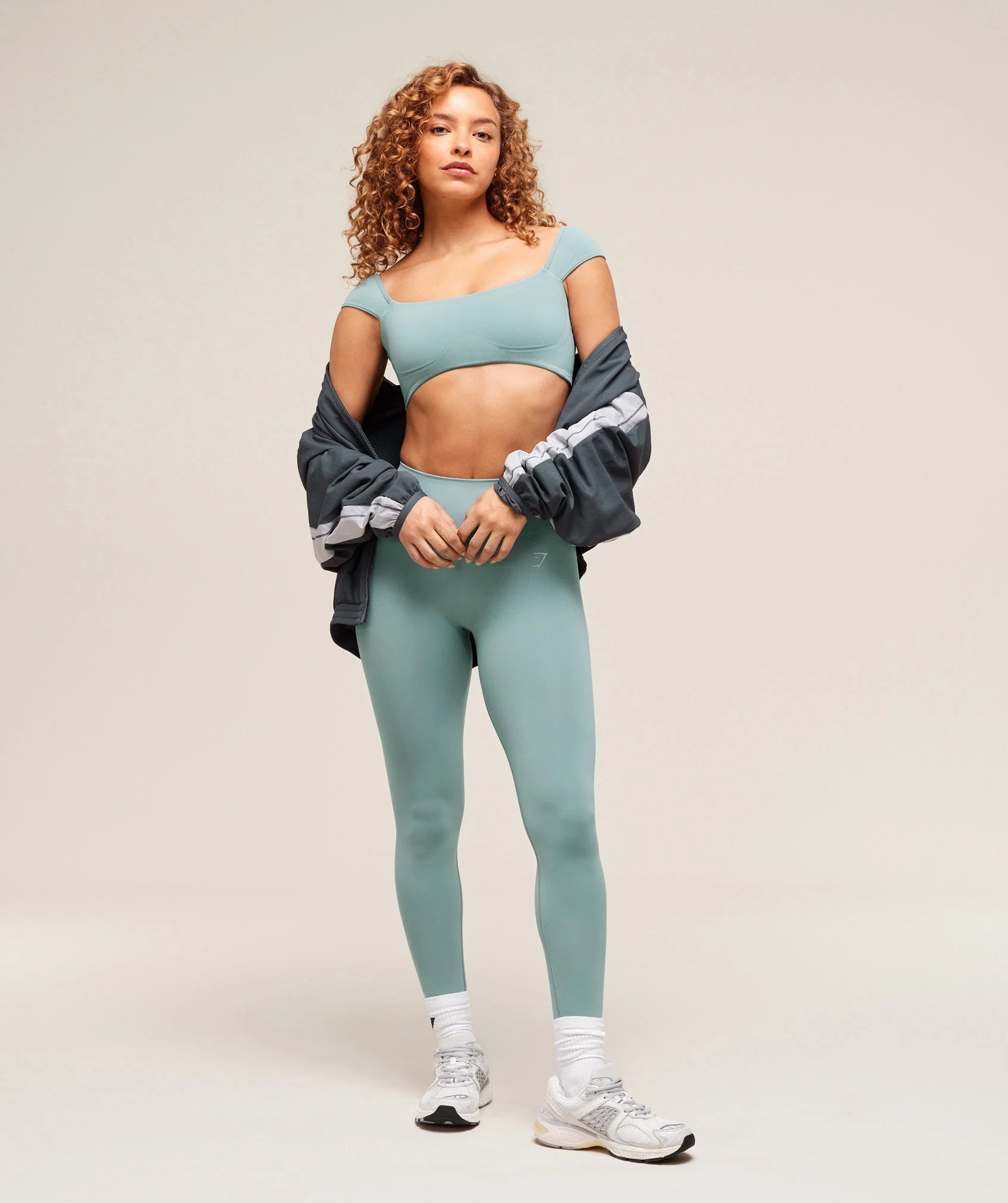 Gymshark Soft Sculpt Cap Sleeve Bralette - Rest Blue - Image 4