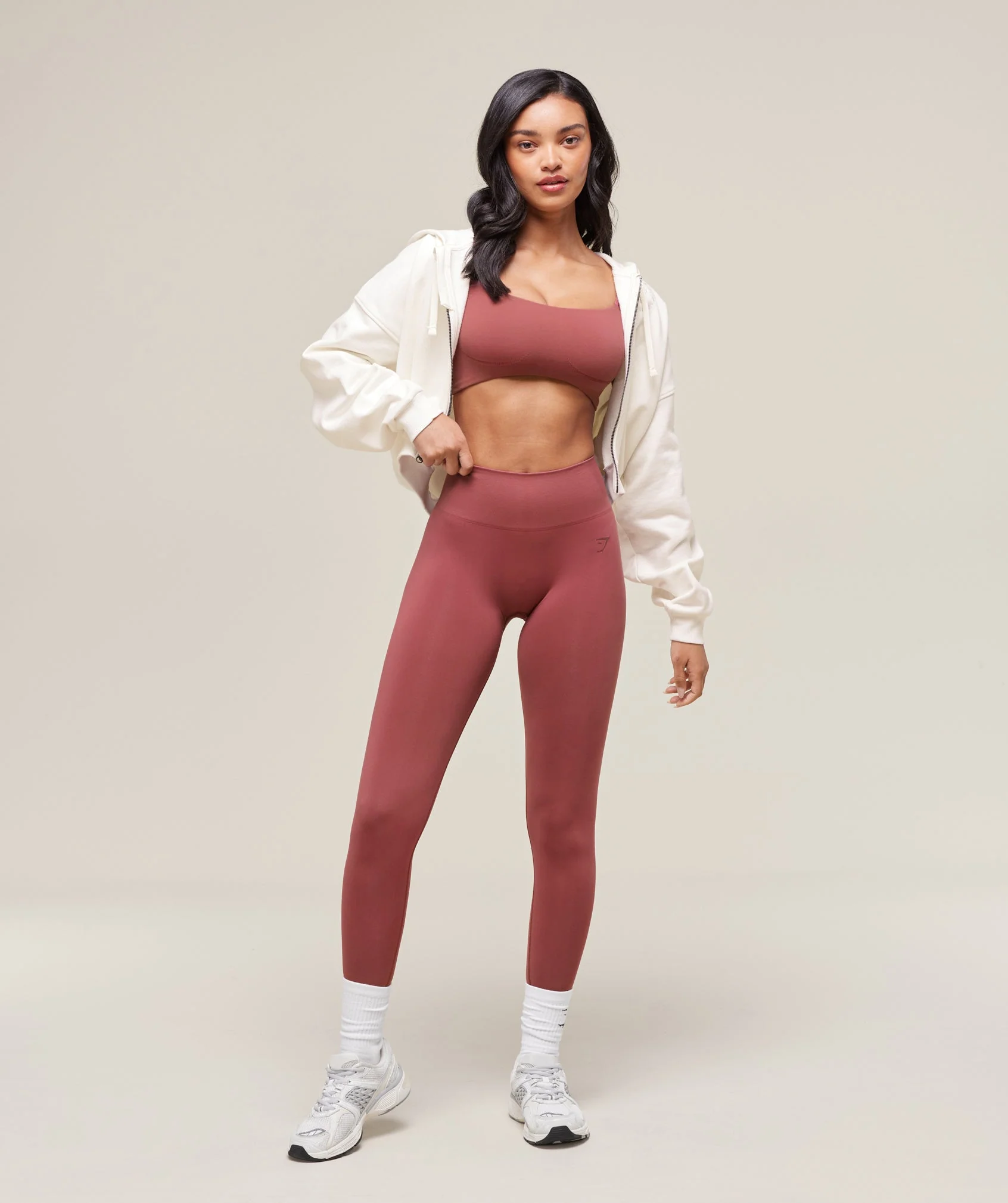 Gymshark Soft Sculpt Cap Sleeve Bralette - Washed Berry Pink - Image 4