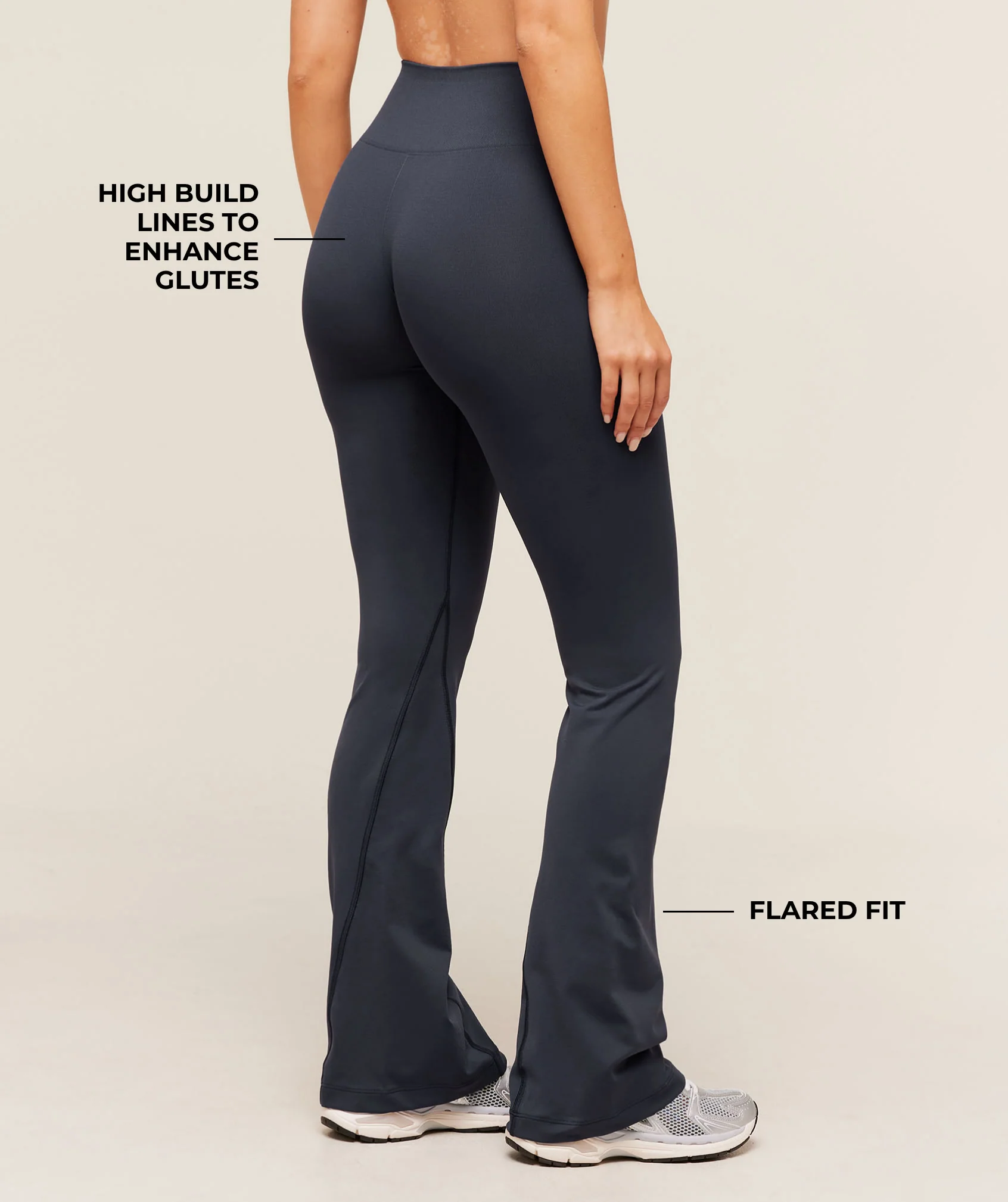 Gymshark Soft Sculpt Flared Leggings - Heavy Blue - Image 2