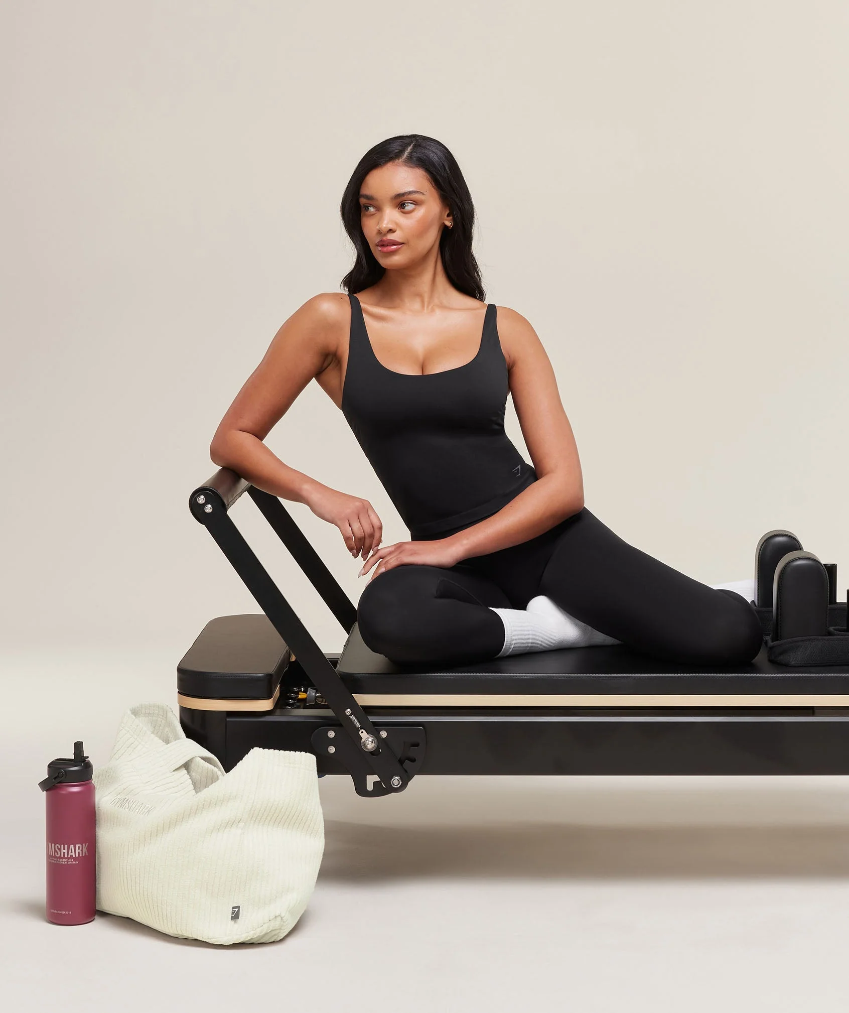 Gymshark Soft Sculpt Tank With Shelf - Black - Image 3