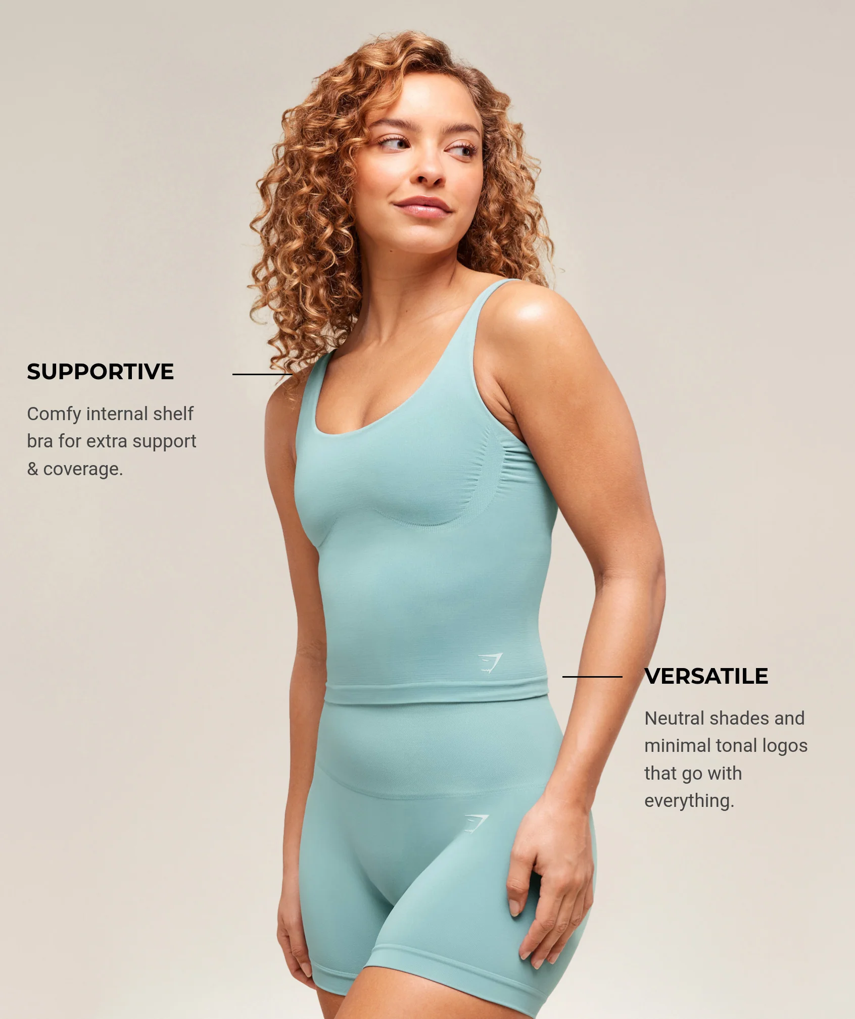 Gymshark Soft Sculpt Tank With Shelf - Rest Blue - Image 5
