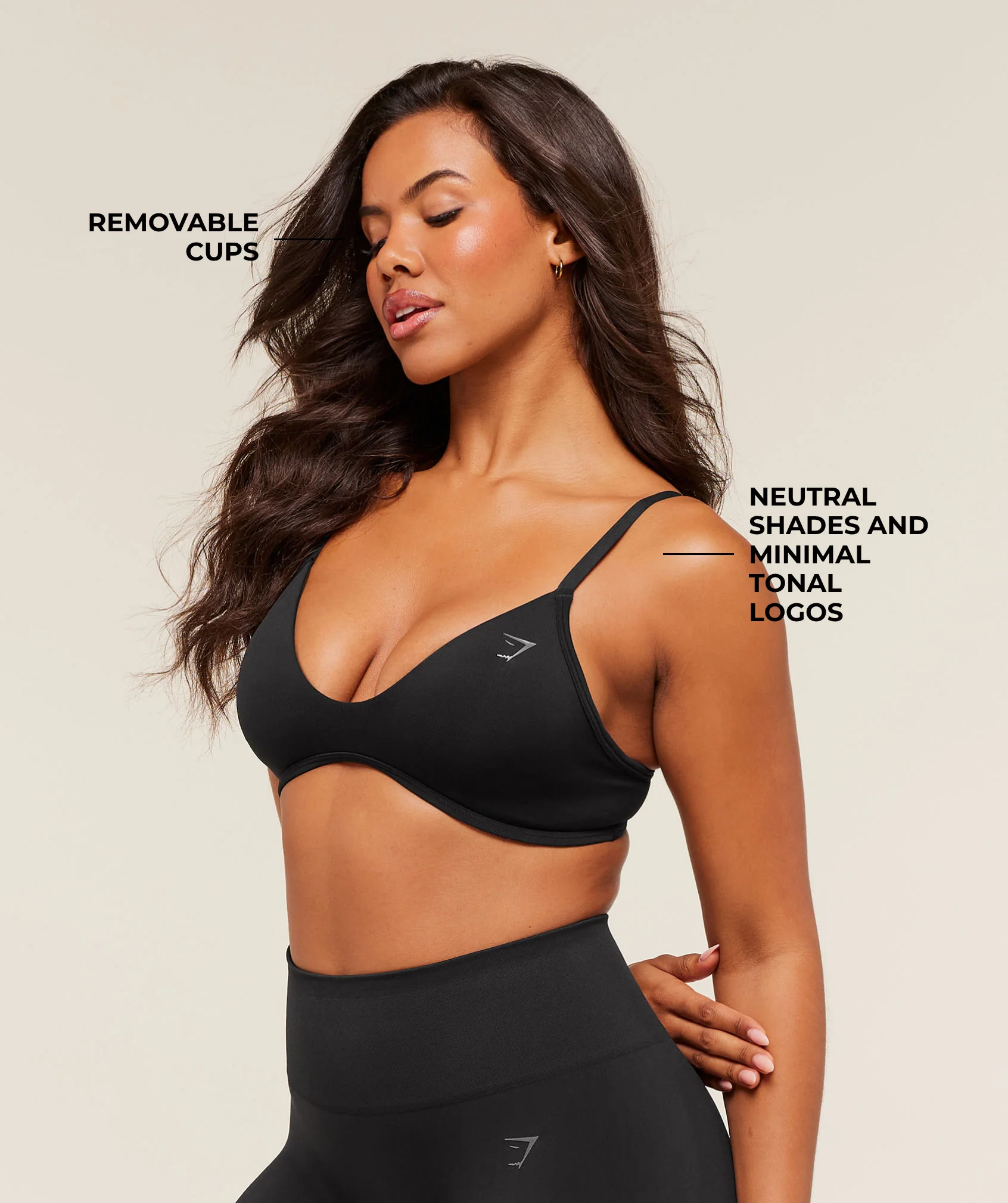 Gymshark Soft Sculpt V-neck Sports Bra - Black - Image 2