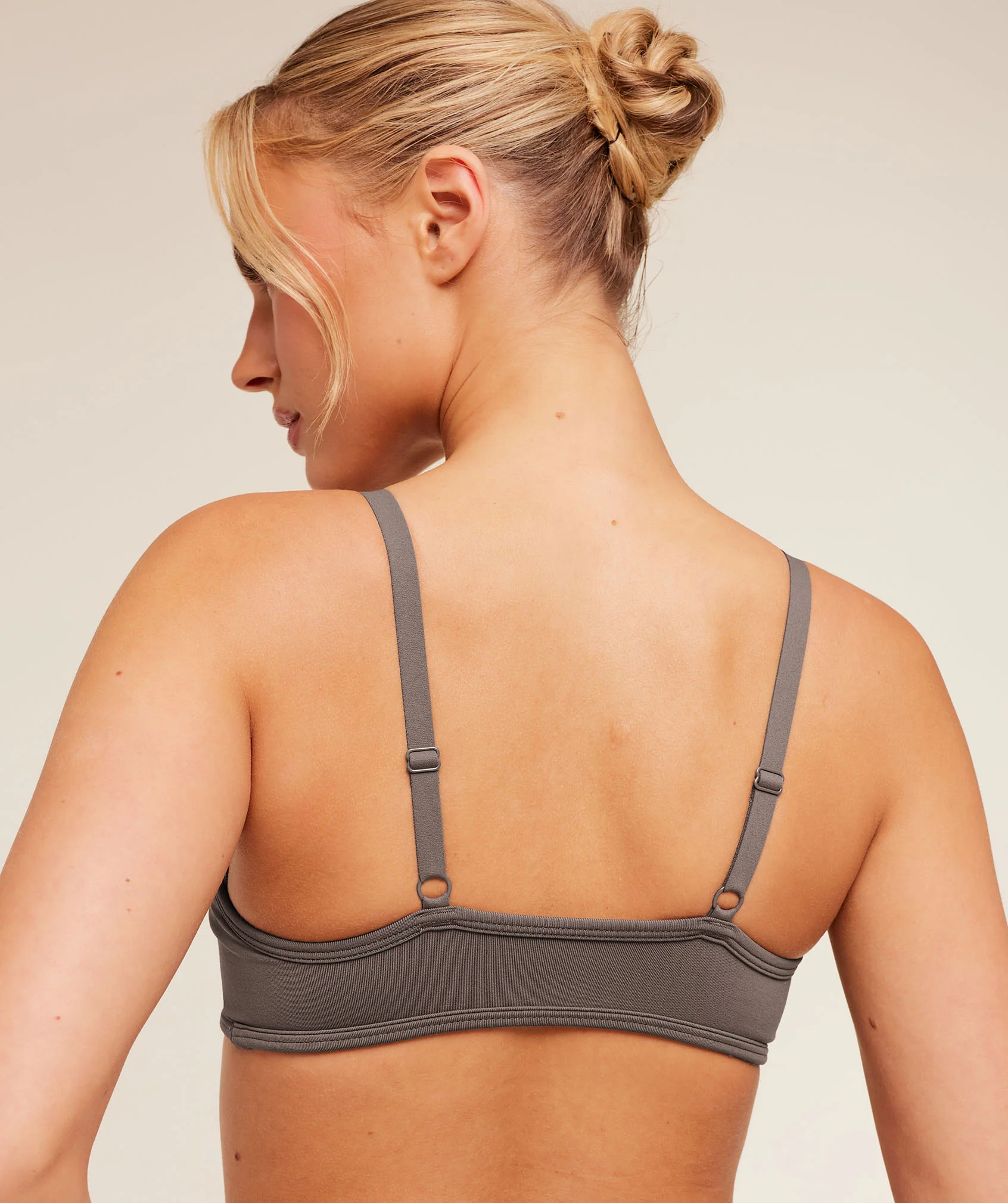 Gymshark Soft Sculpt V-neck Sports Bra - Cool Brown - Image 2