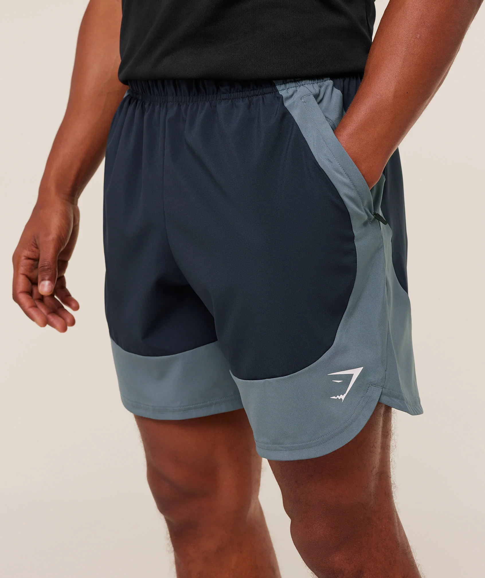 Gymshark Sport 25 Block 7" Shorts - Heavy Blue/Iron Blue - Image 4