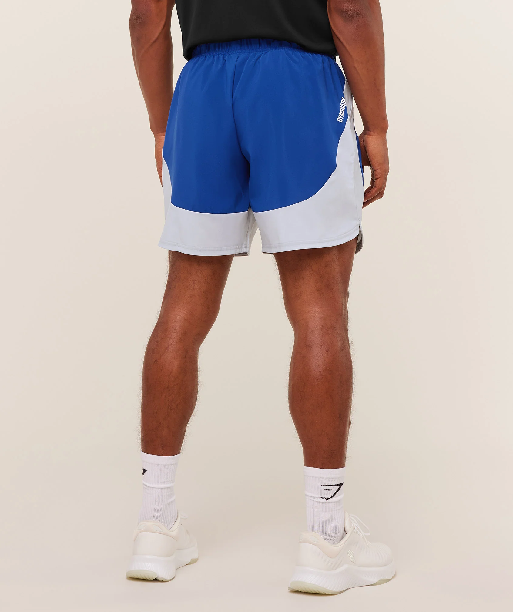 Gymshark Sport 25 Block 7" Shorts - Athletic Blue/Light Grey - Image 2