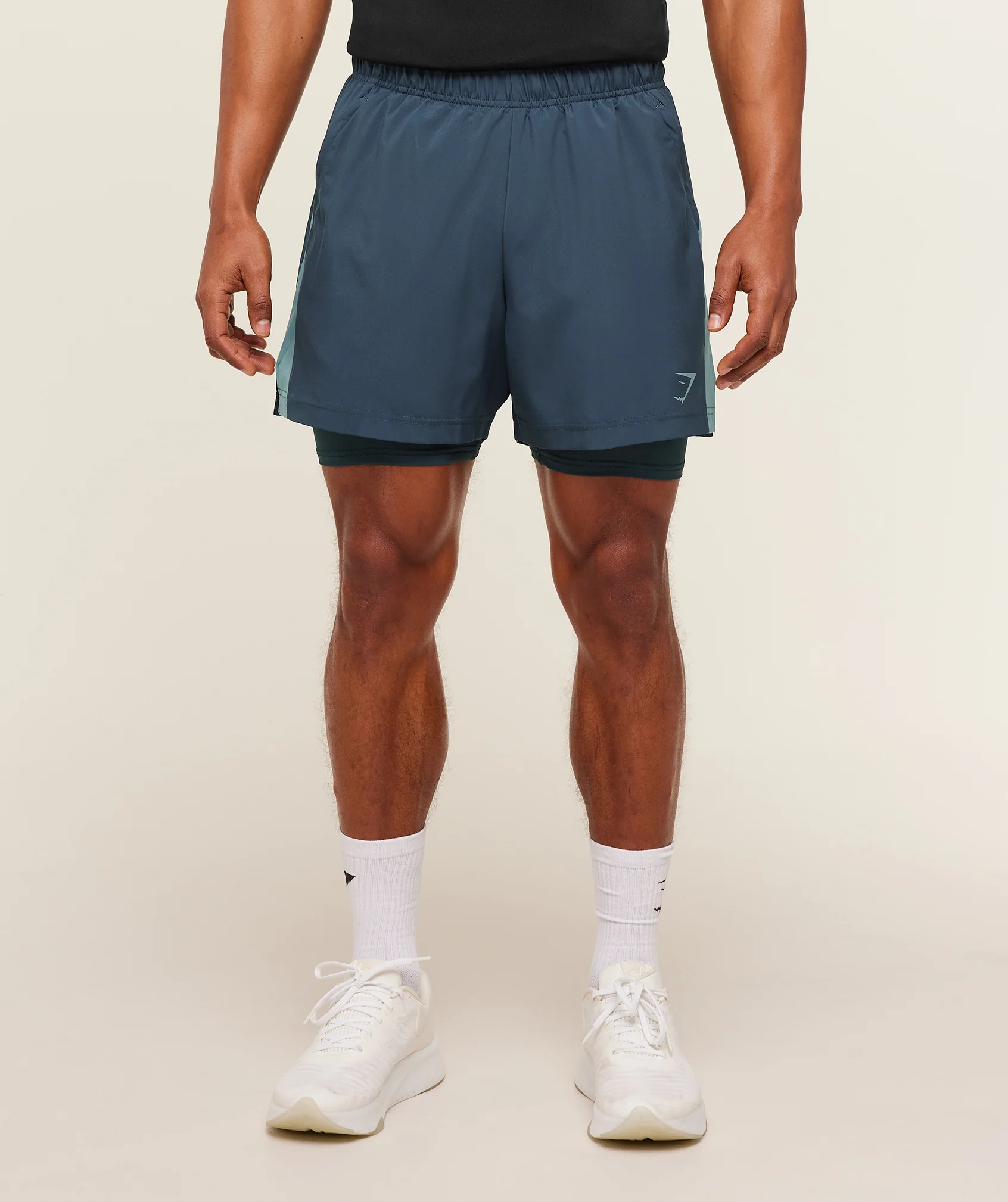 Gymshark Sport 5" 2 in 1 Shorts - Stealth Blue/Storm Blue - Image 2