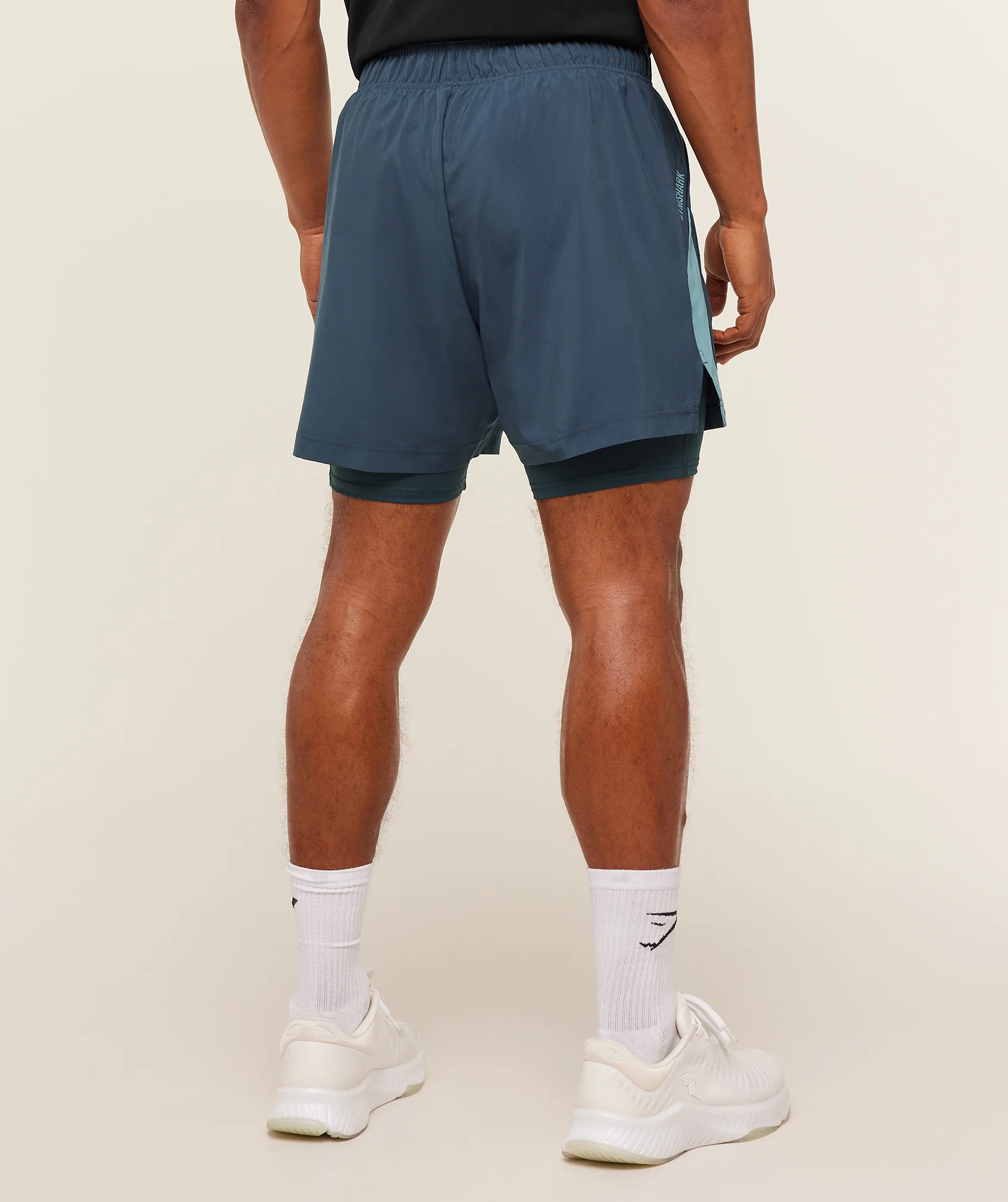 Gymshark Sport 5" 2 in 1 Shorts - Stealth Blue/Storm Blue - Image 3