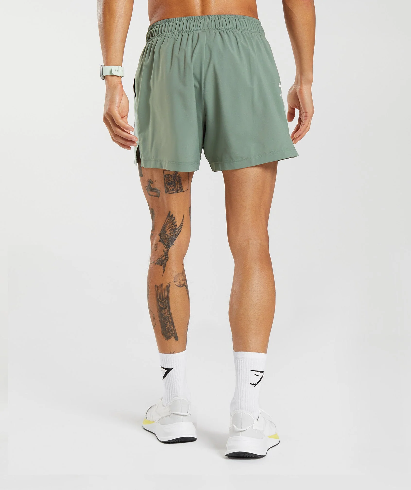 Gymshark Sport 5" Shorts - Willow Green/Desert Sage Green - Image 2