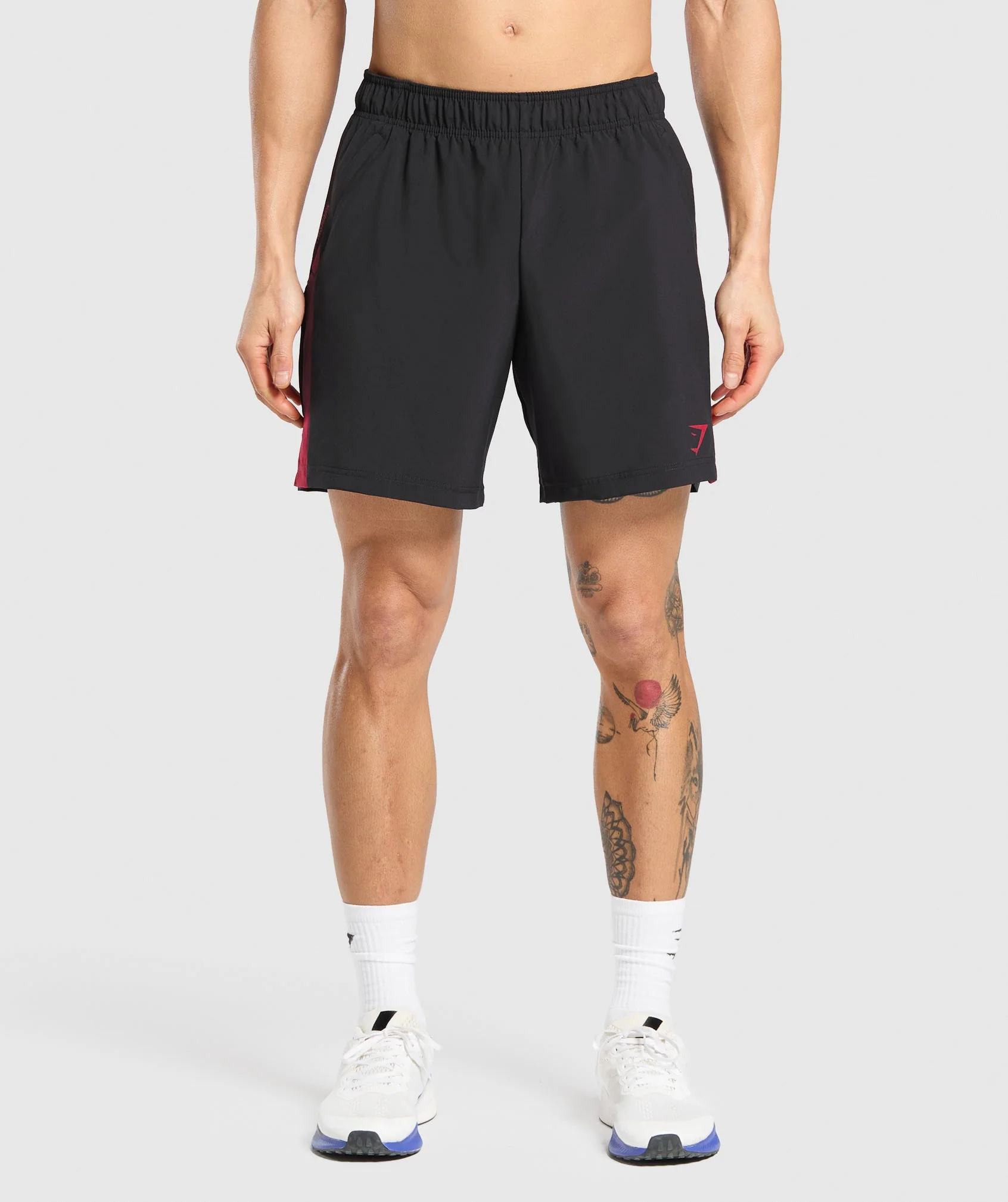 Gymshark Sport 7" Shorts - Black/Conditioning Red - Image 2