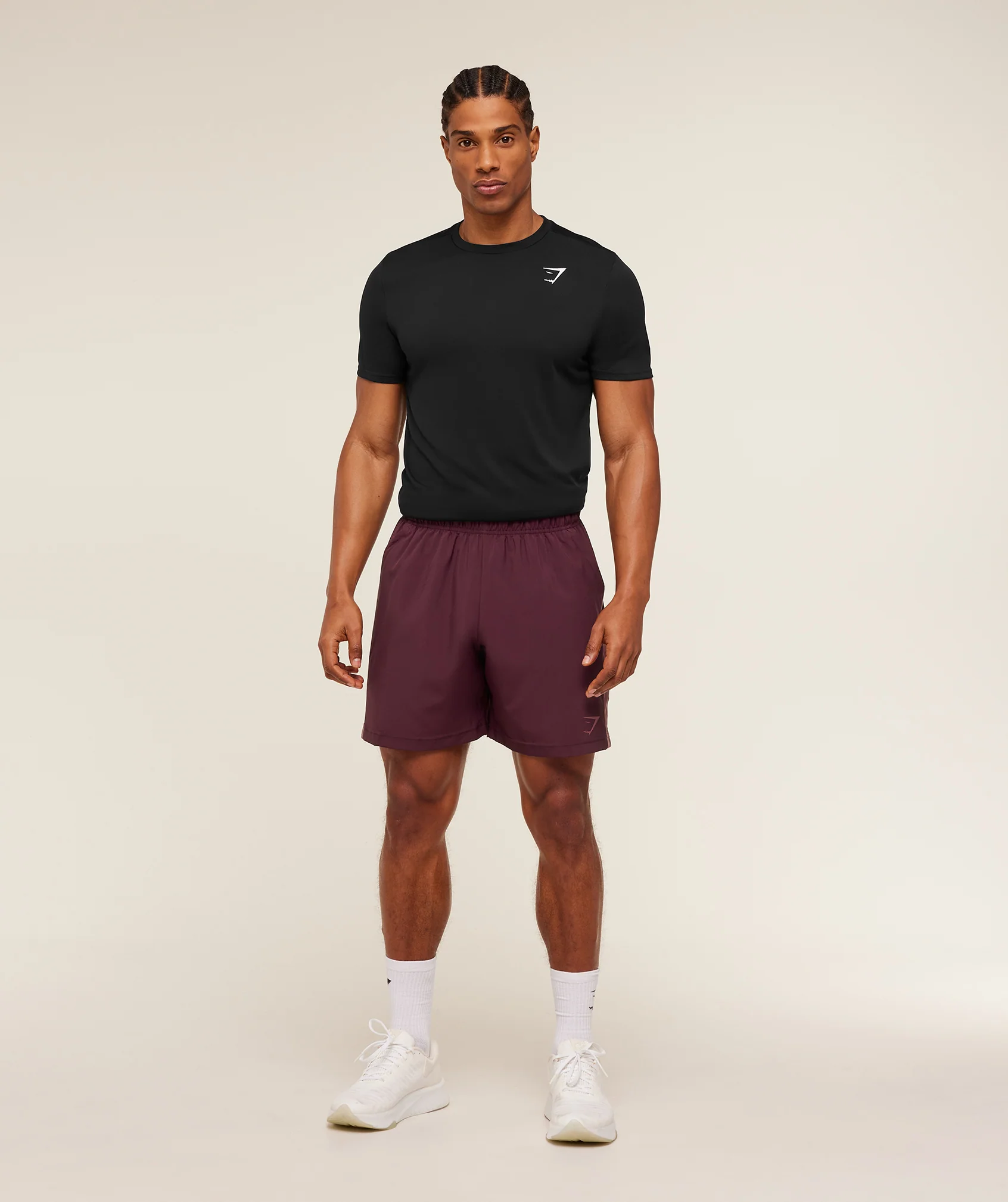 Gymshark Sport 7" Shorts - Impact Burgundy/Reset Pink - Image 4