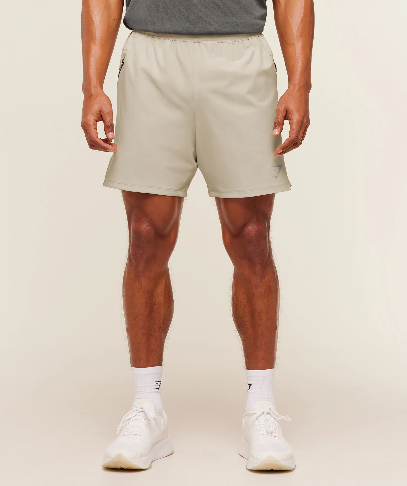 Gymshark Sport Hybrid 6" Shorts - Pebble Grey - Image 2