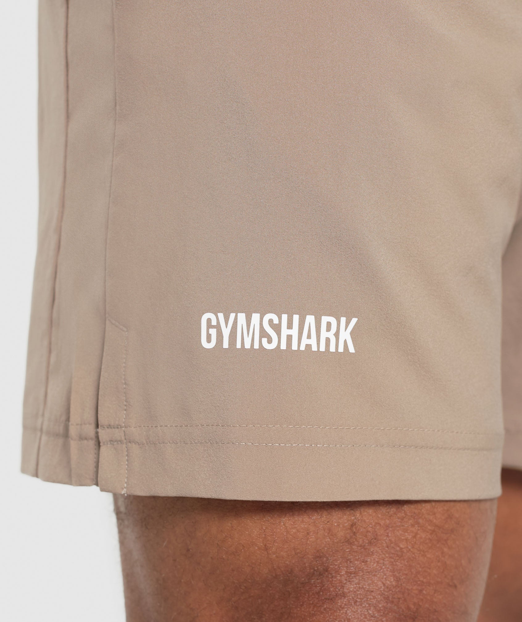 Gymshark Sport Panel 7" Shorts - Cement Brown/Pebble Grey - Image 6