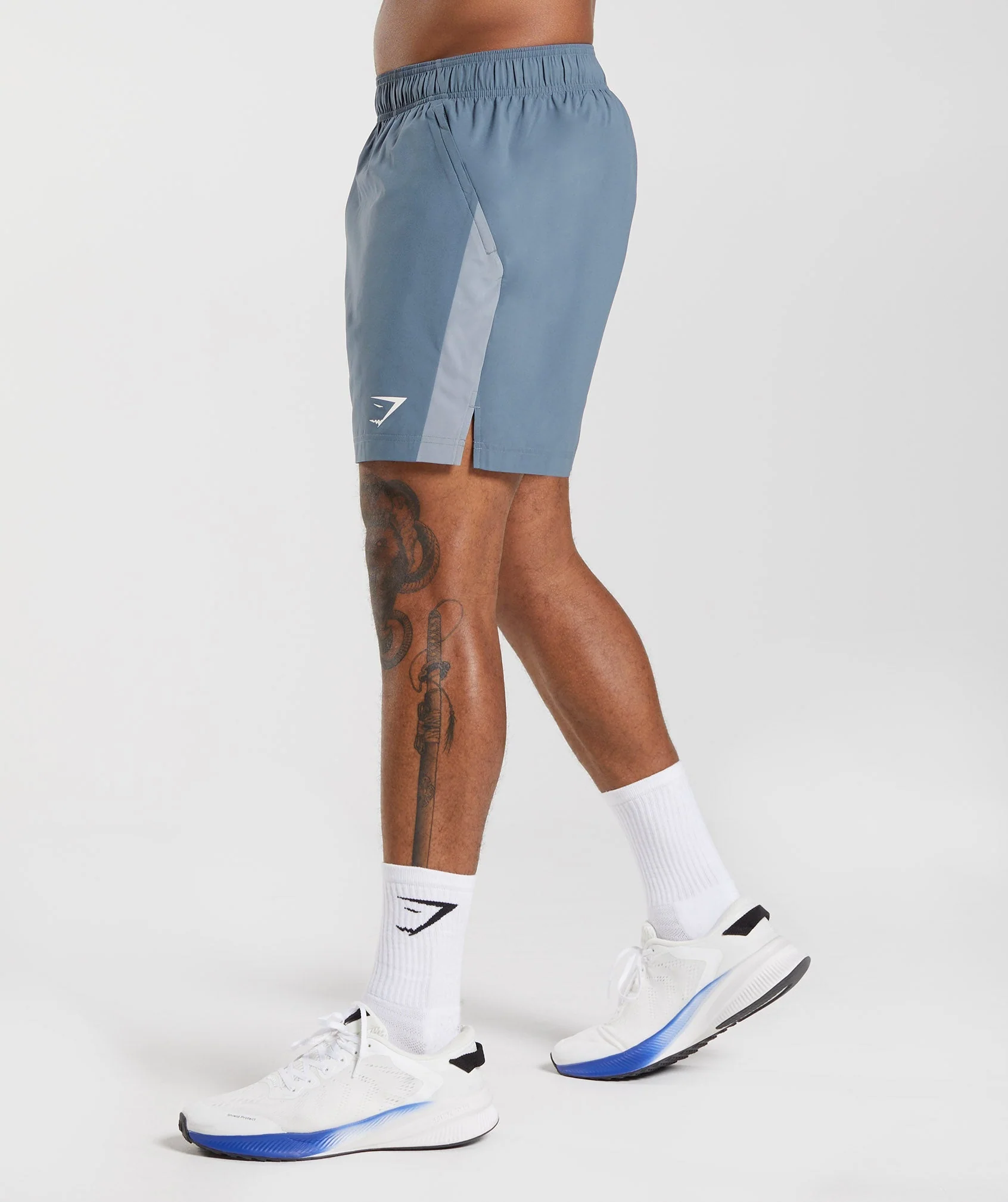 Gymshark Sport 7" Shorts - Evening Blue/Drift Grey - Image 3
