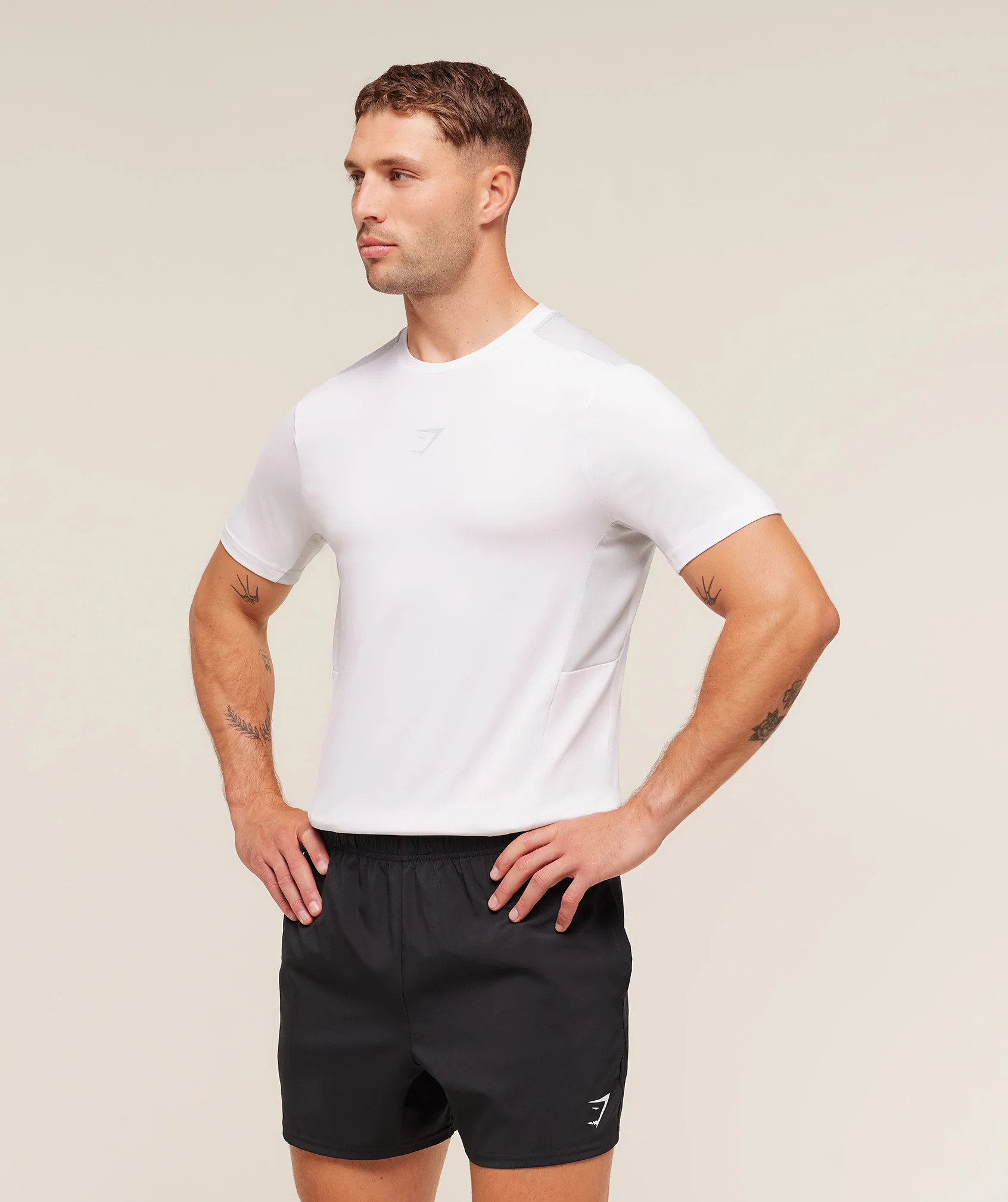 Gymshark Sport T-Shirt - White/Light Grey - Image 3