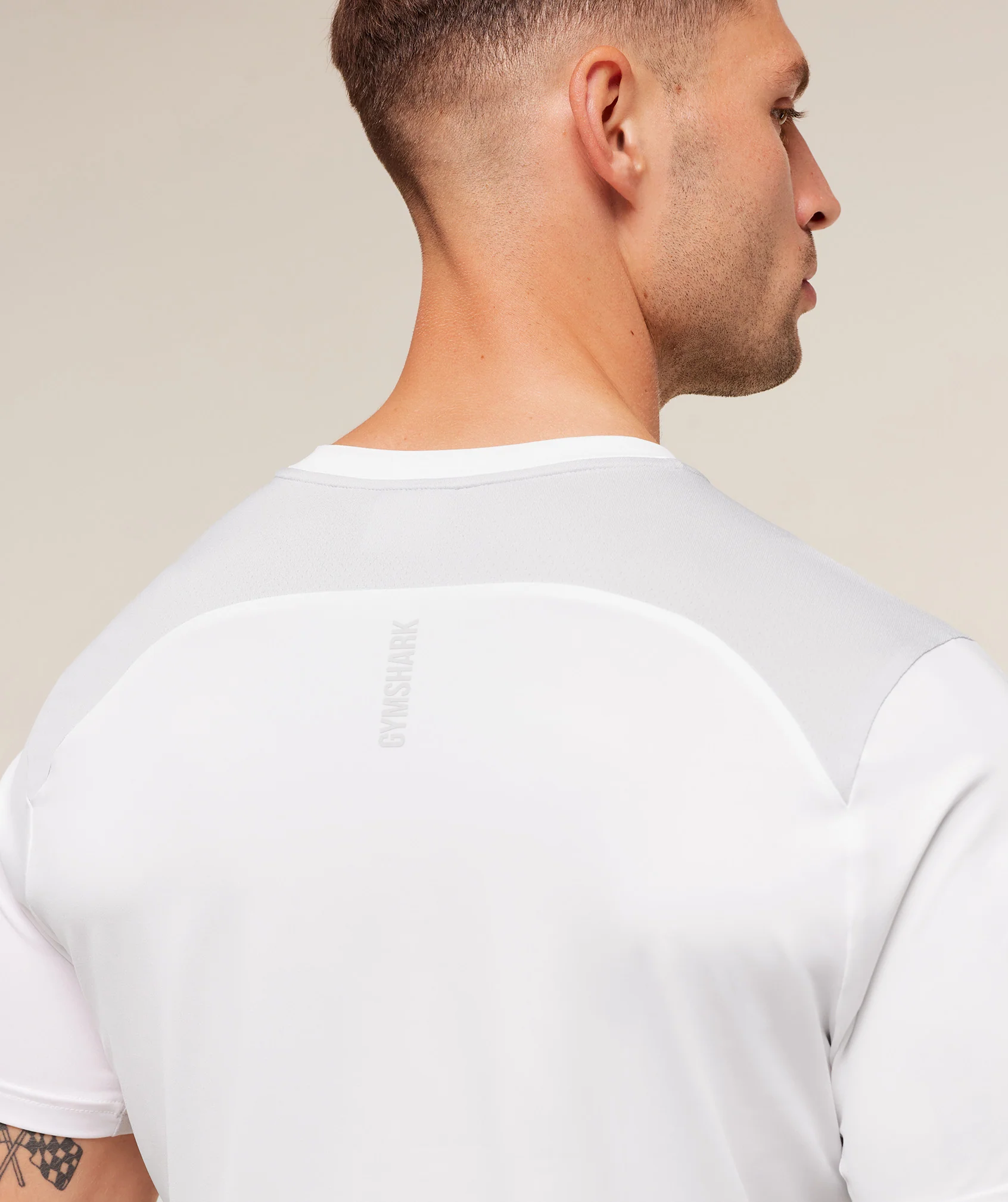 Gymshark Sport T-Shirt - White/Light Grey - Image 6