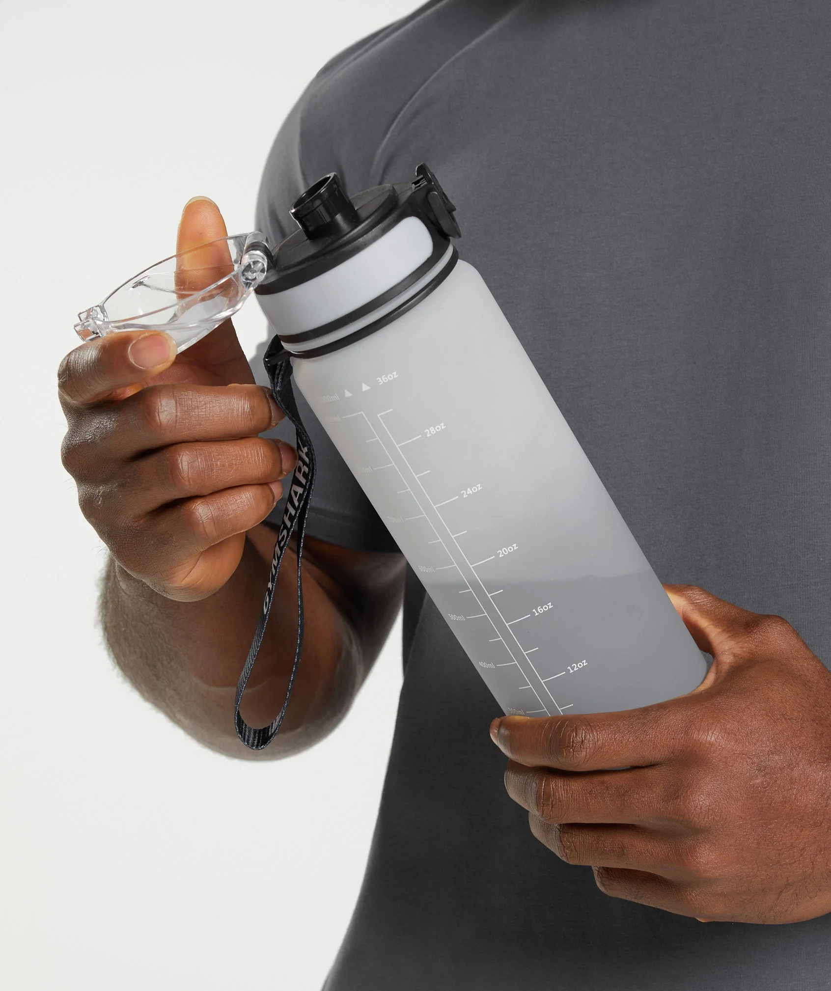 DNU - Gymshark Sports Bottle - River Stone Grey/Drift Grey - Image 2