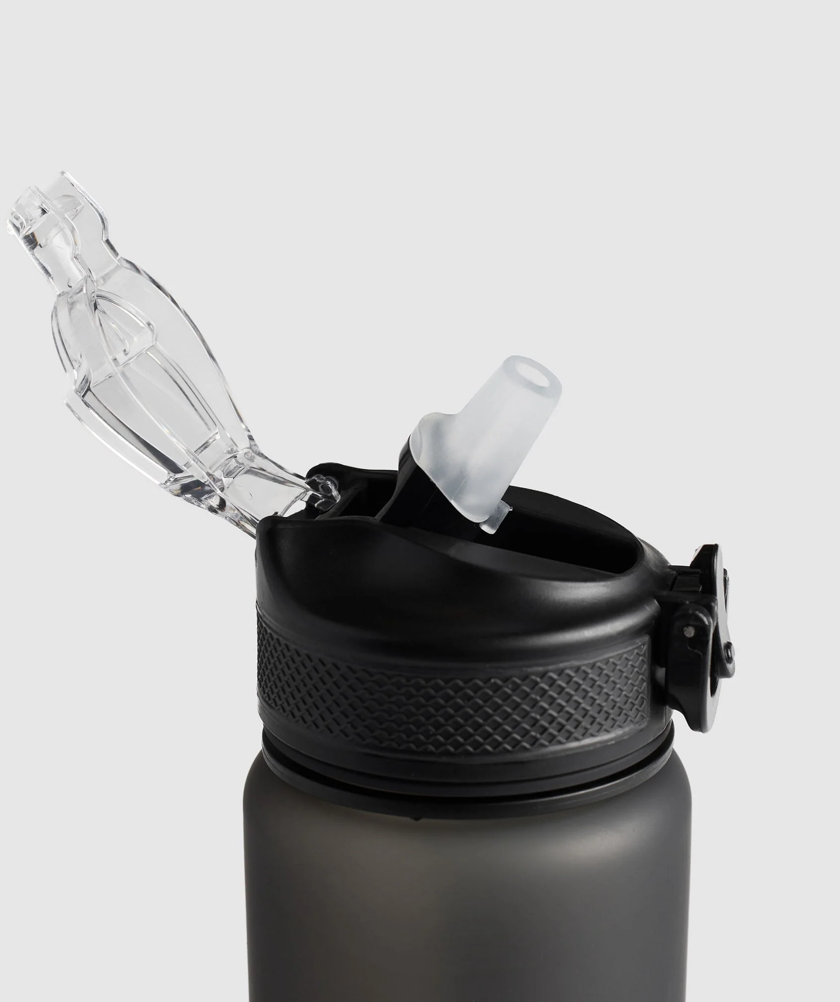 Gymshark Sports Bottle With Straw - Asphalt Grey - Image 3