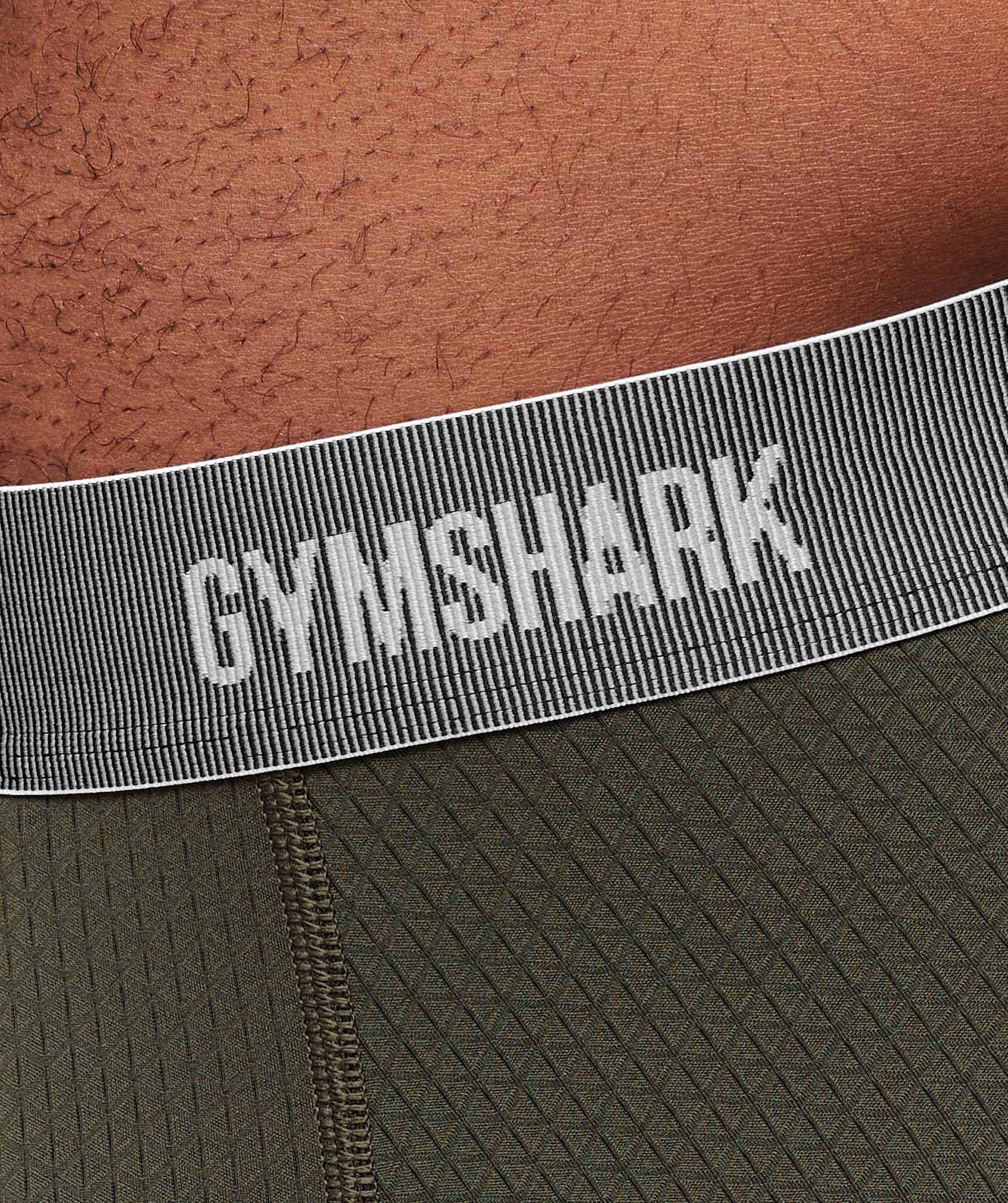 Gymshark Sports Tech Boxer 3PK - Medium Grey/Unit Green/Strength Green - Image 4