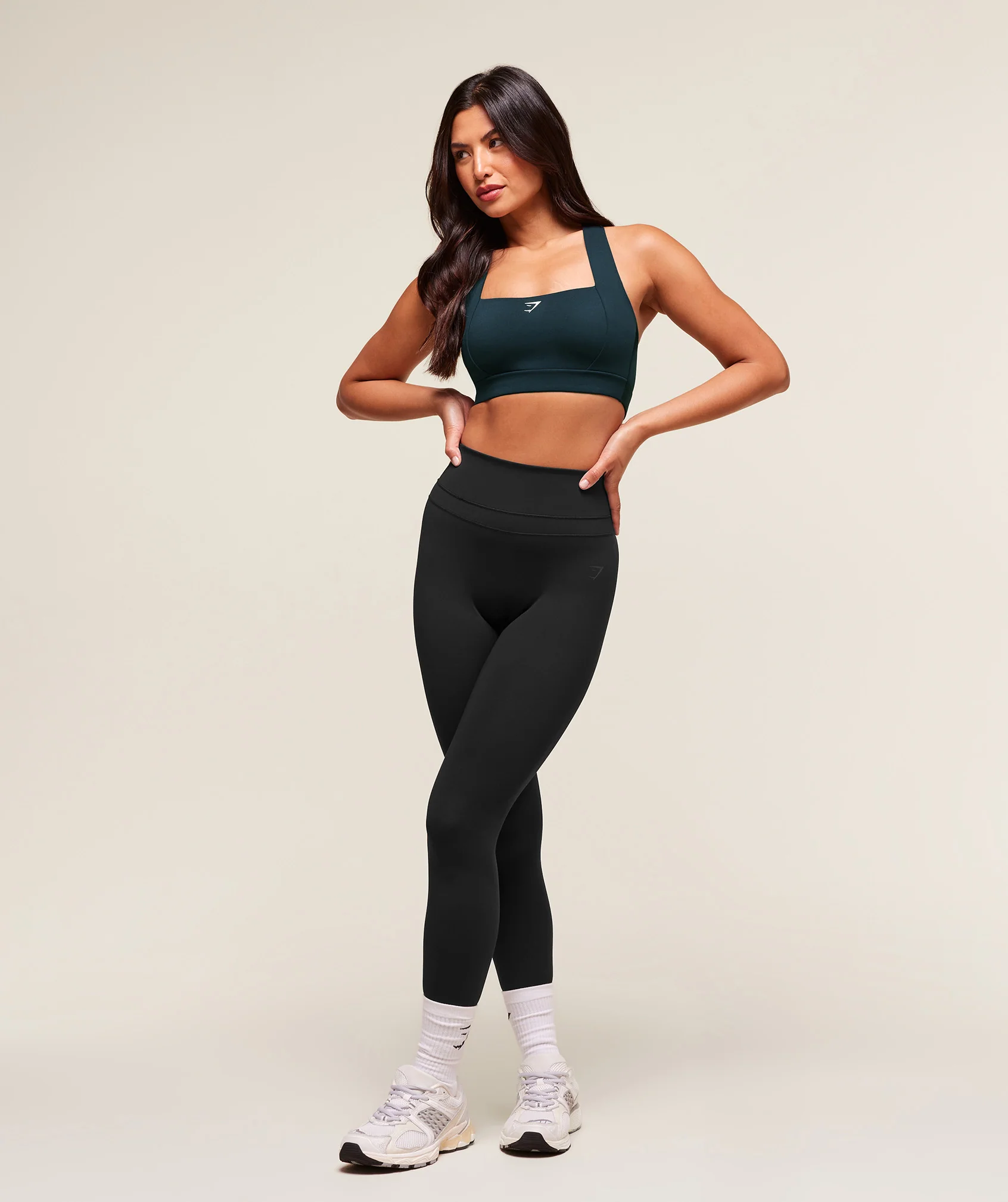 Gymshark Square Neck Sports Bra - Deep Petrol Blue - Image 6
