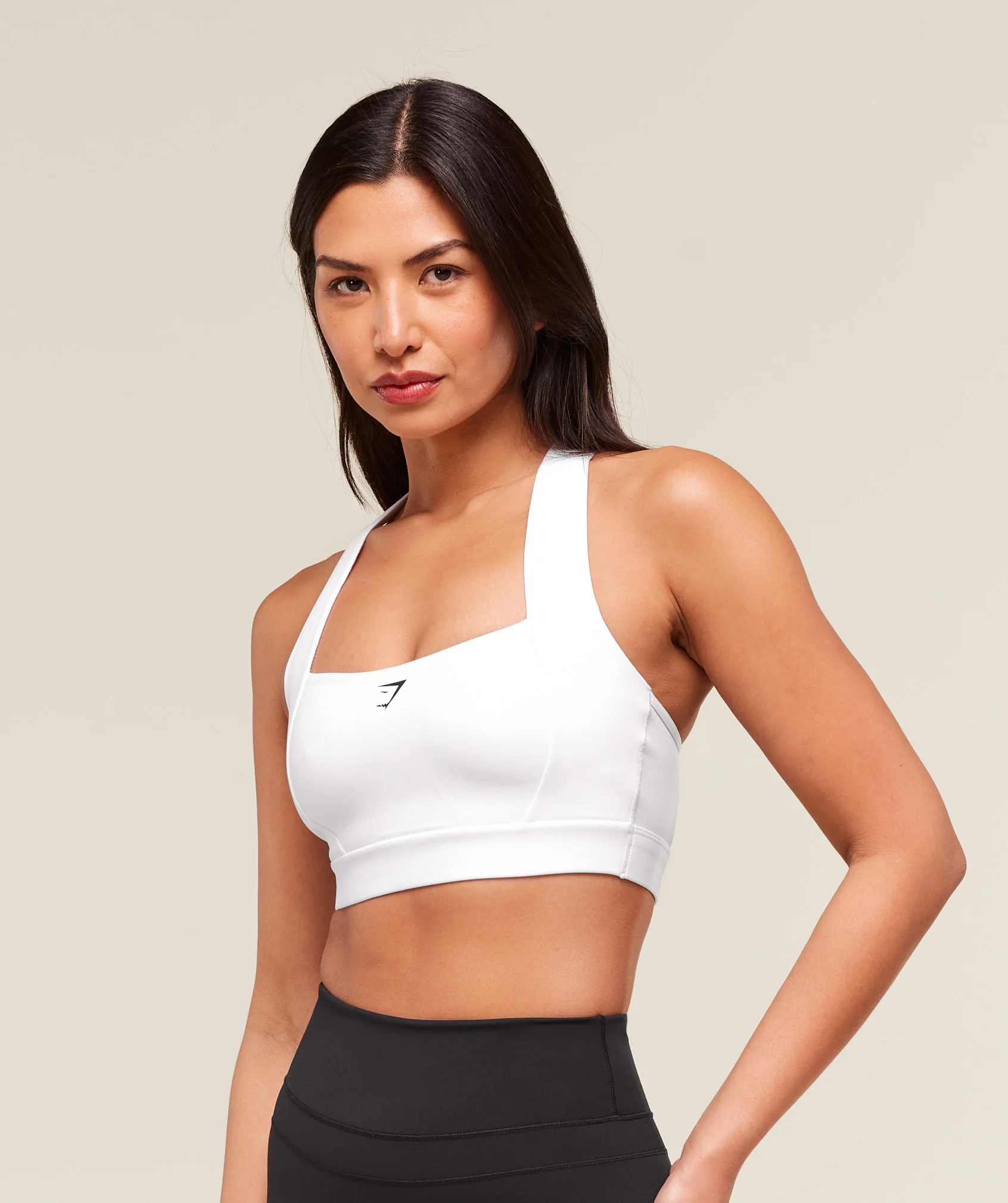 Gymshark Square Neck Sports Bra - White - Image 3
