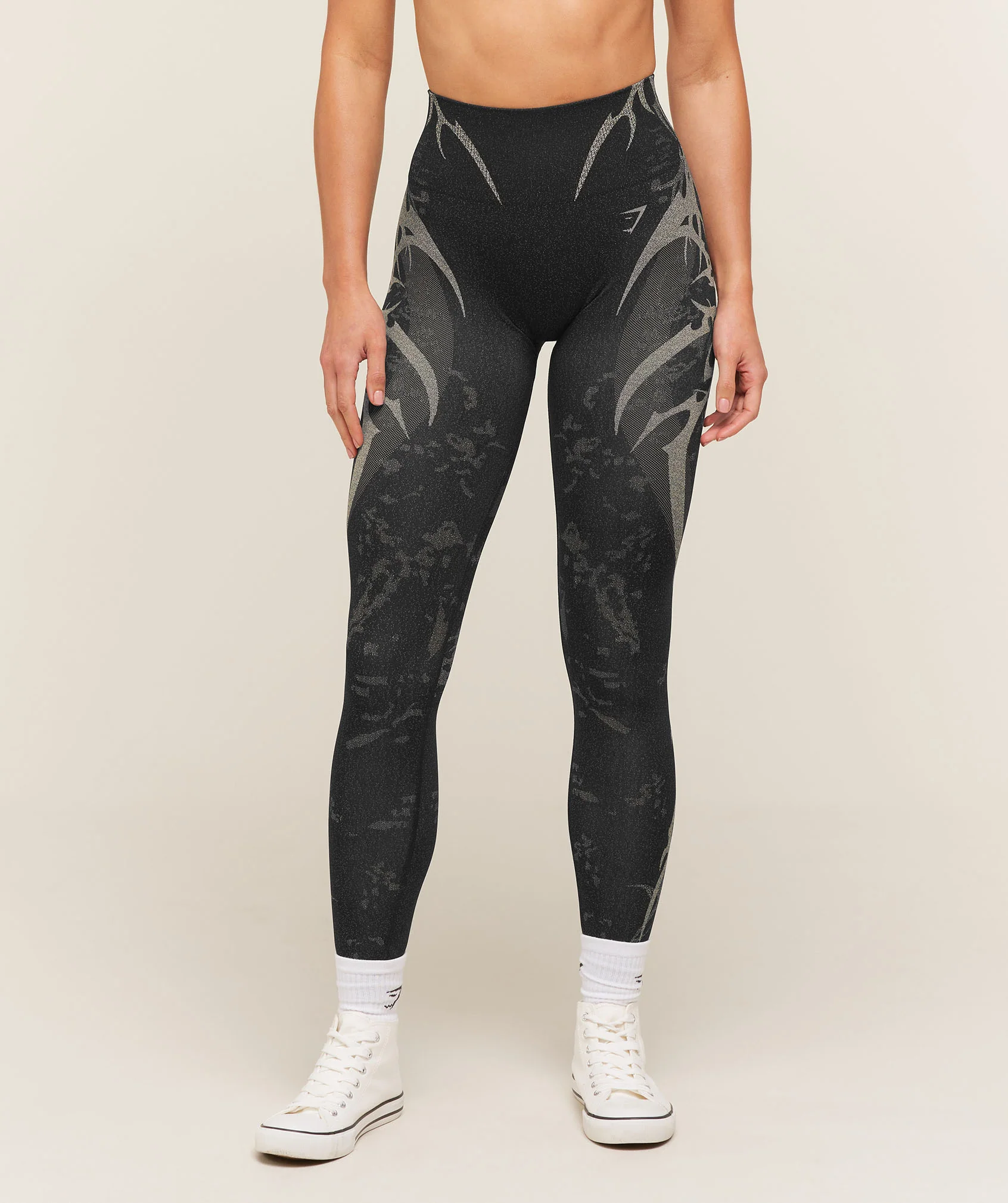 Gymshark Storm Seamless Leggings - Black/Tinted White