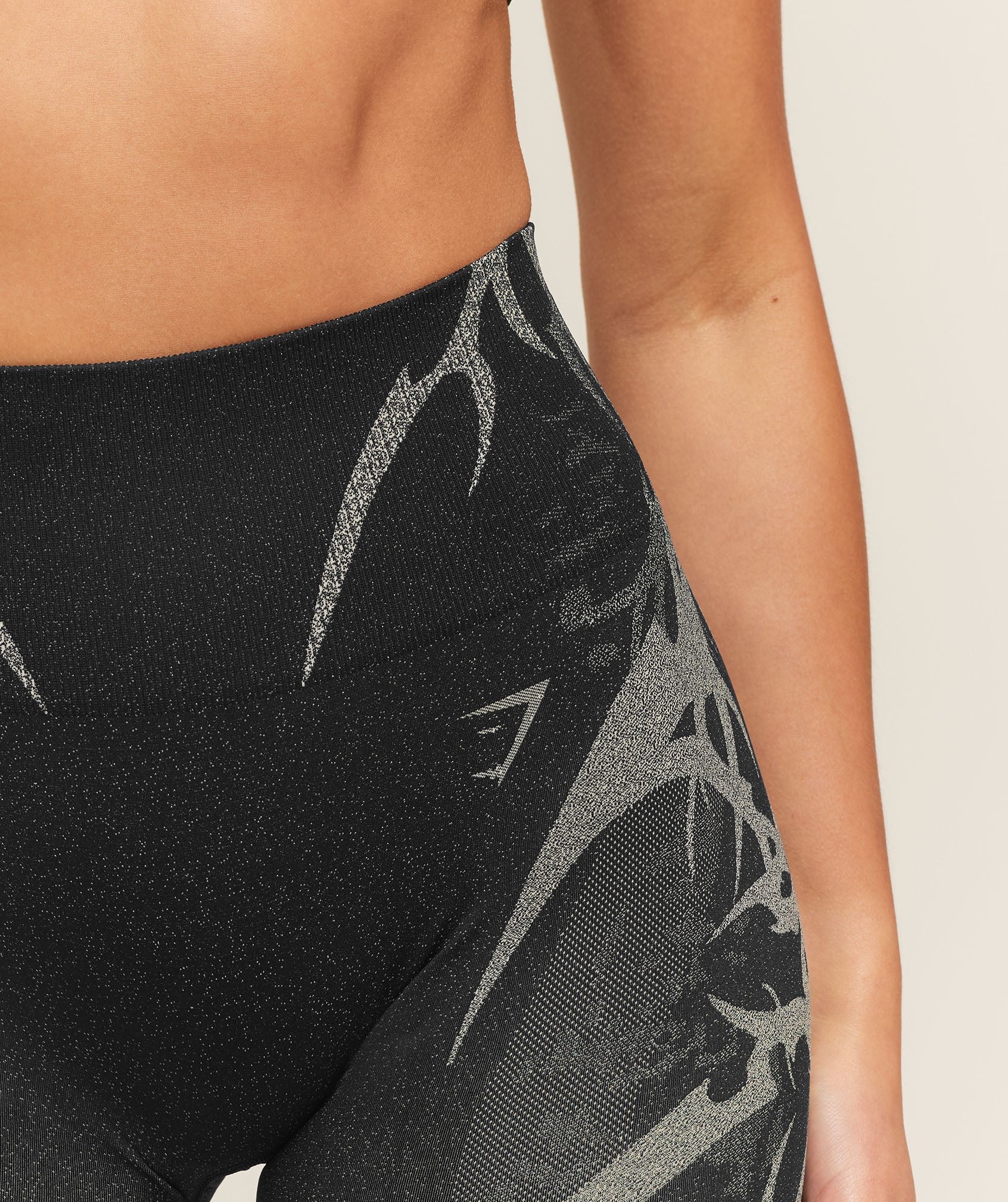 Gymshark Storm Seamless Leggings - Black/Tinted White - Image 6
