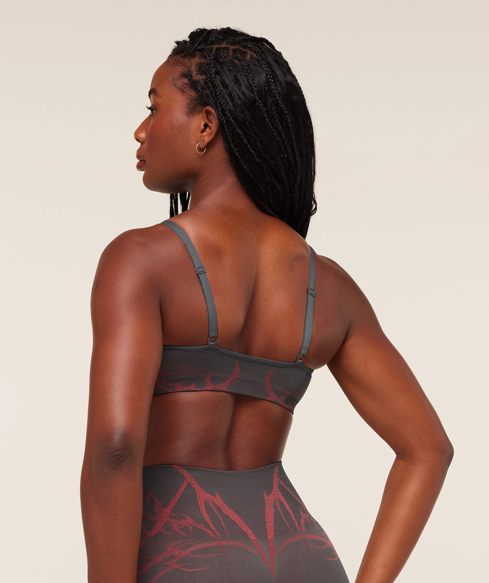 Gymshark Storm Seamless Sports Bra - GS Dark Grey/GS Zesty Red - Image 2