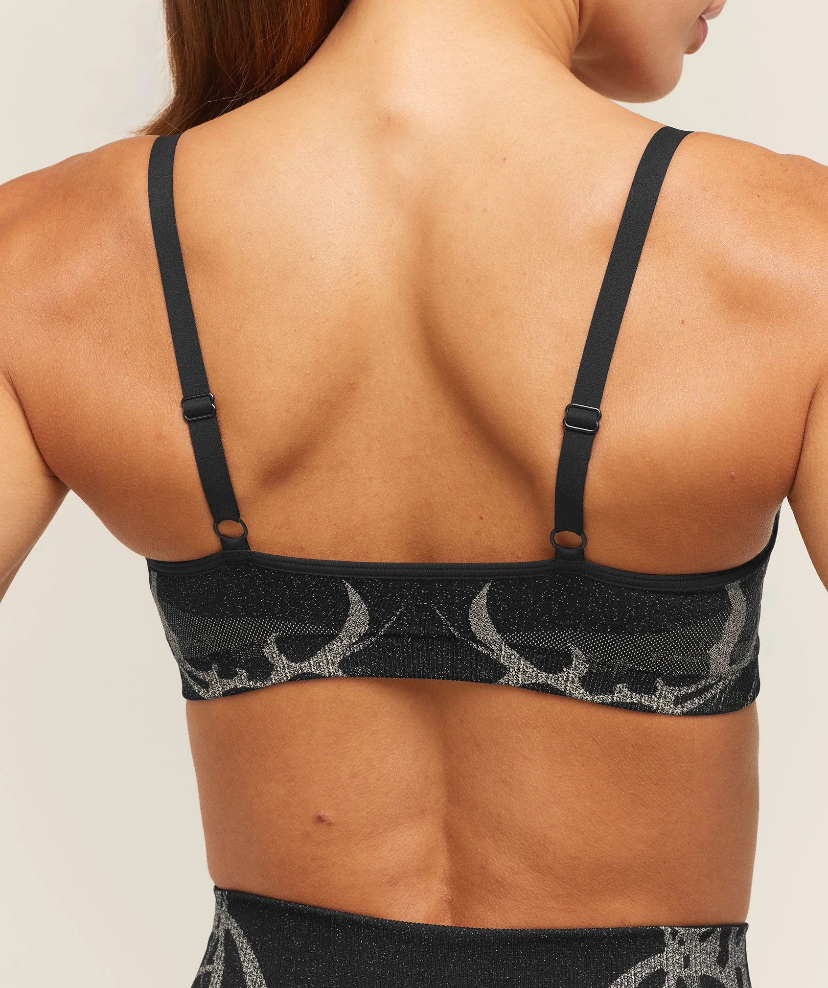 Gymshark Storm Seamless Sports Bra - Black/Tinted White - Image 5