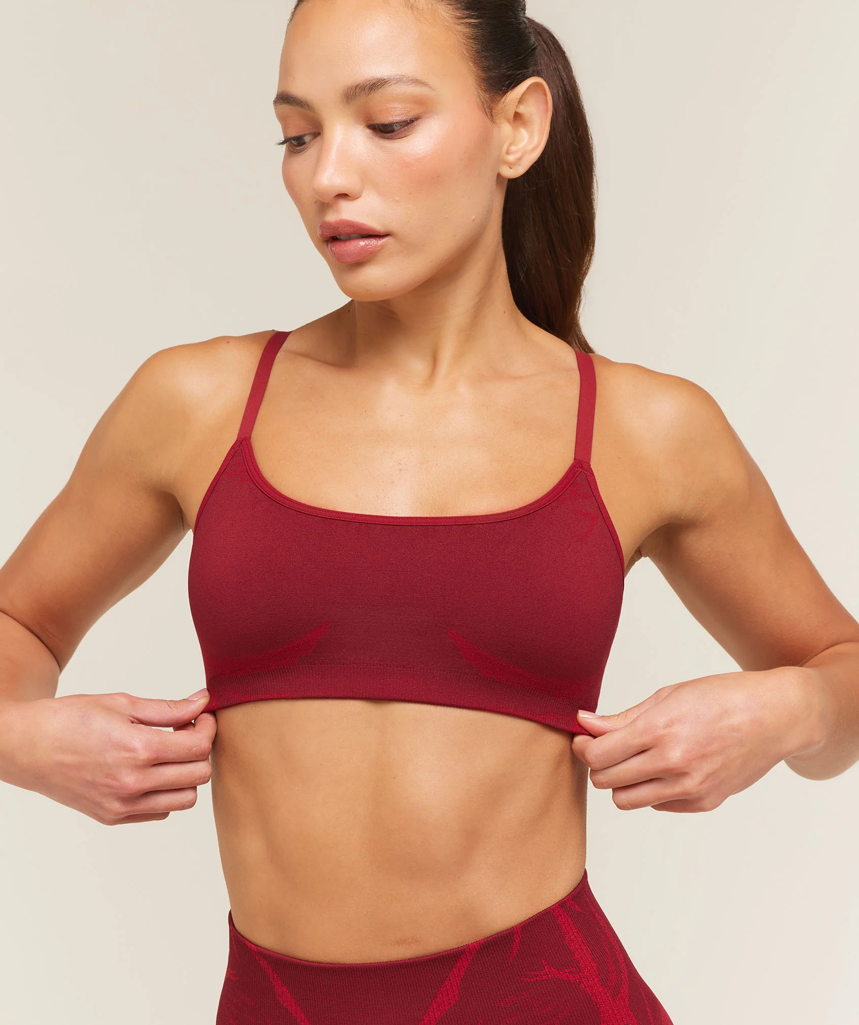 Gymshark Storm Seamless Sports Bra - Sets Red/Carmine Red - Image 6